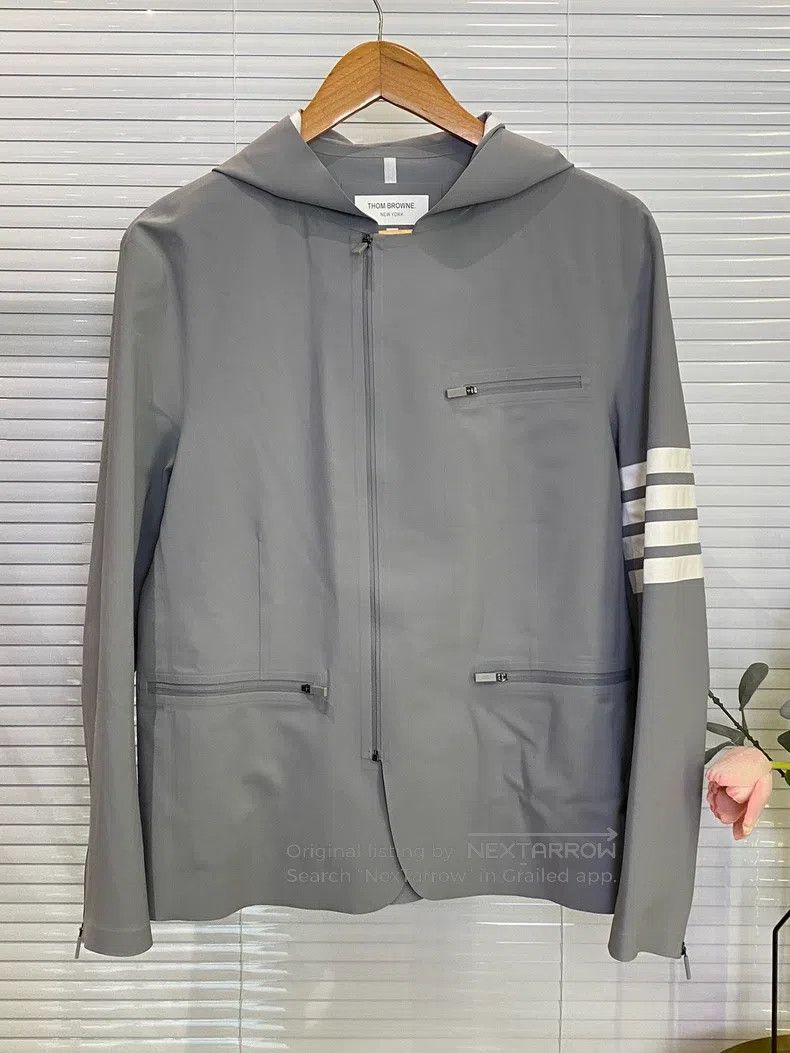 Thom Browne Thom Browne Hooded Jacket Grey Size US S / EU 44-46 / 1 - 1 Thumbnail