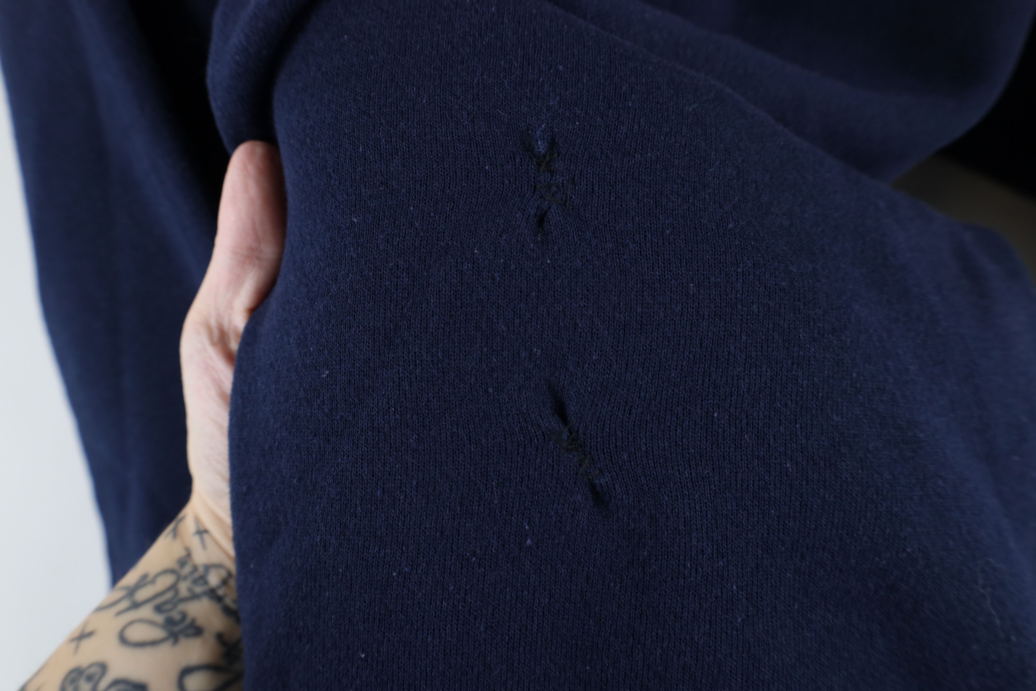 Vintage Vintage 90s Streetwear Blank Heavyweight Sweatshirt Blue USA Size US XL / EU 56 / 4 - 5 Thumbnail
