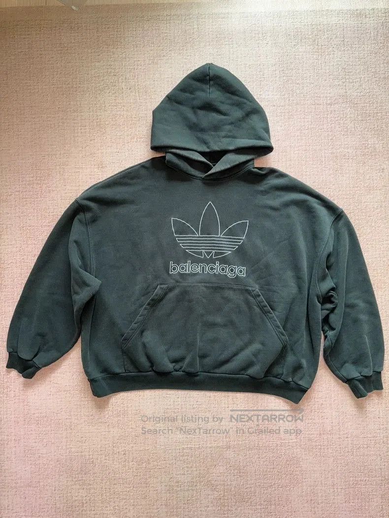 Balenciaga Balenciaga x Adidas Embroidered Logo Hoodie. Size US S / EU 44-46 / 1 - 1 Thumbnail