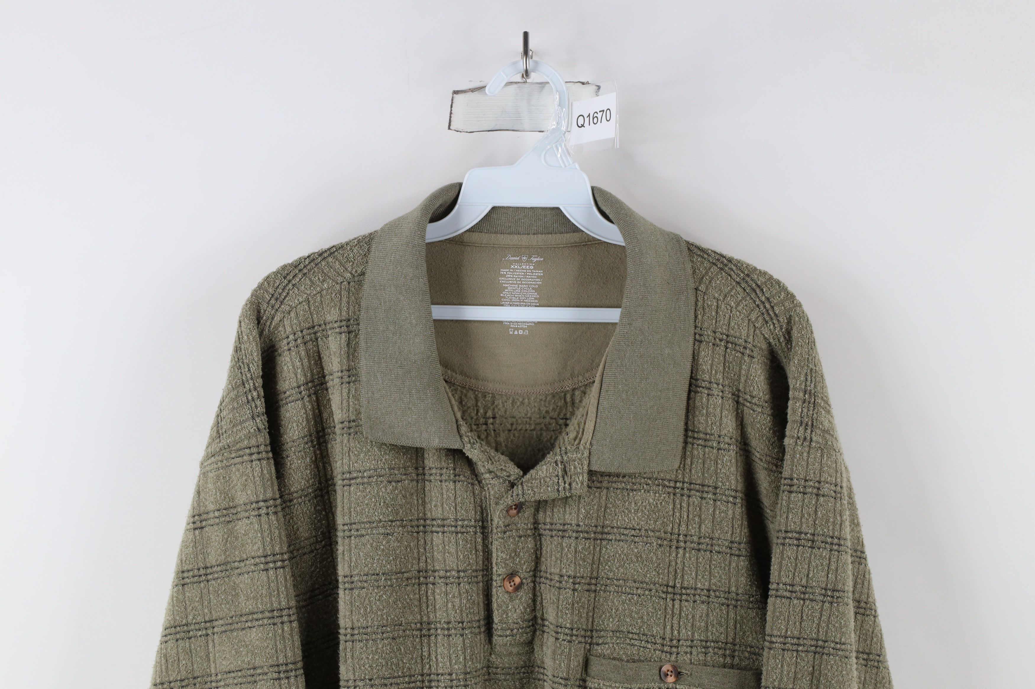 Vintage Vintage 90s Streetwear Collared Pullover Polo Shirt Green Size US XXL / EU 58 / 5 - 2 Thumbnail