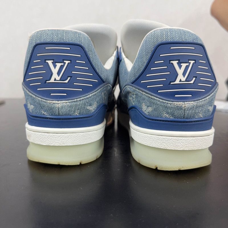 Louis Vuitton Louis Vuitton Blue Trainer Sneakers for Sport -2508 Size US 9.5 / EU 42-43 - 3 Thumbnail
