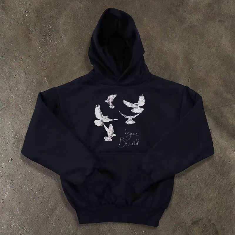 Japanese Brand Street Vintage White Dove Print Hooded Sweatshirt Jacket Size US M / EU 48-50 / 2 - 1 Thumbnail