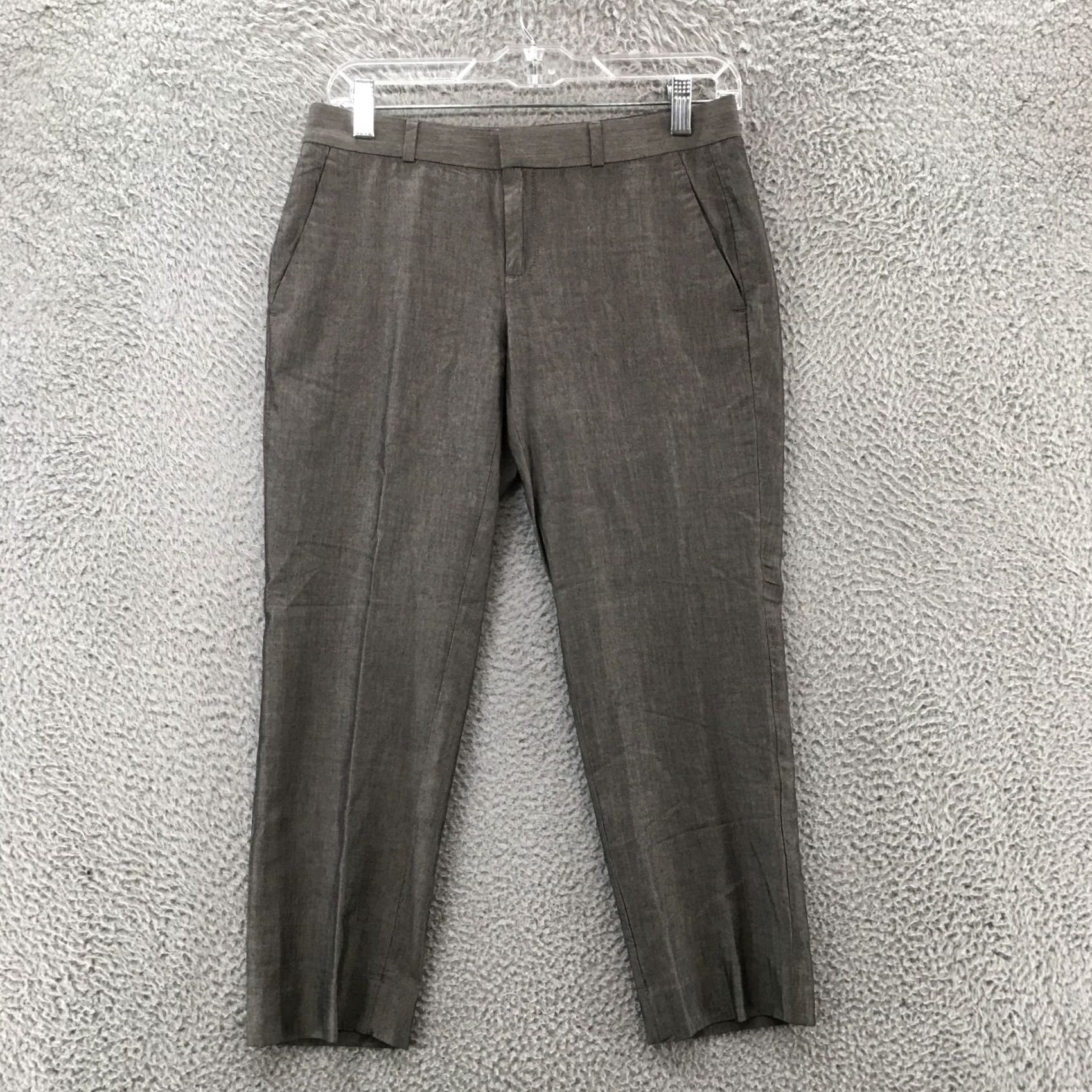 Banana Republic Banana Republic Dress Pants Womens Petite 0 Gray Mid Rise Pants Tapered Flat Front Size 25" / US 0 / IT 36 - 2 Thumbnail