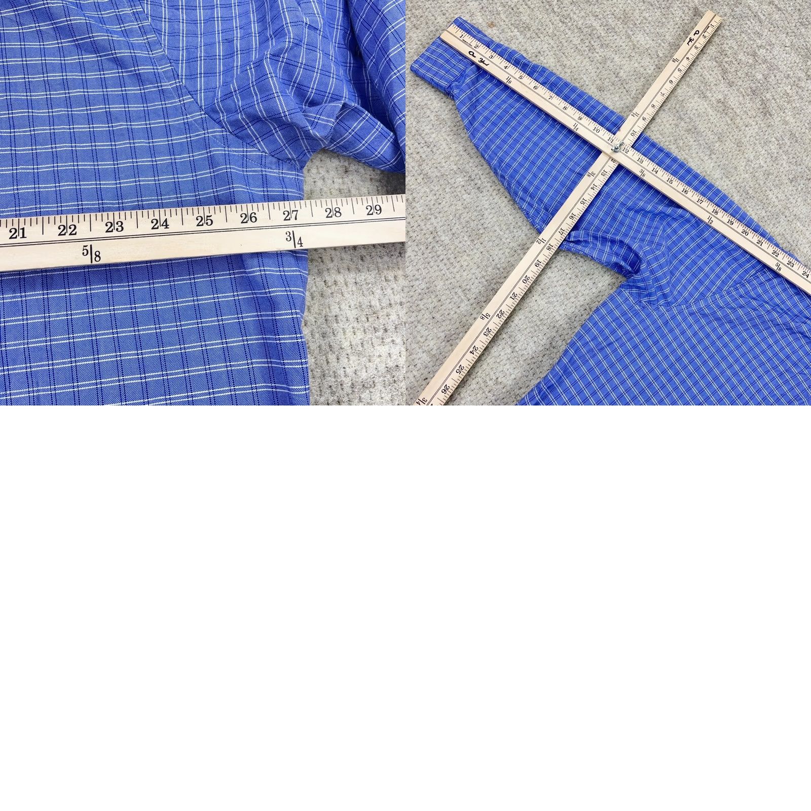 Brooks Brothers Brooks Brothers Shirt Men XL Blue Check Button-Up Oxford Cloth Made In USA Size US XL / EU 56 / 4 - 8 Thumbnail