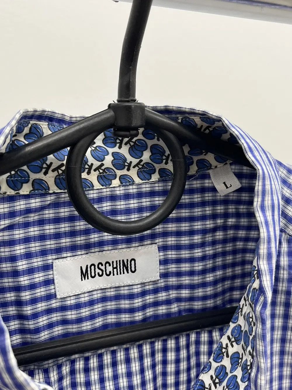 Moschino Moschino Check With Plums Polo Shirt Size US L / EU 52-54 / 3 - 2 Thumbnail
