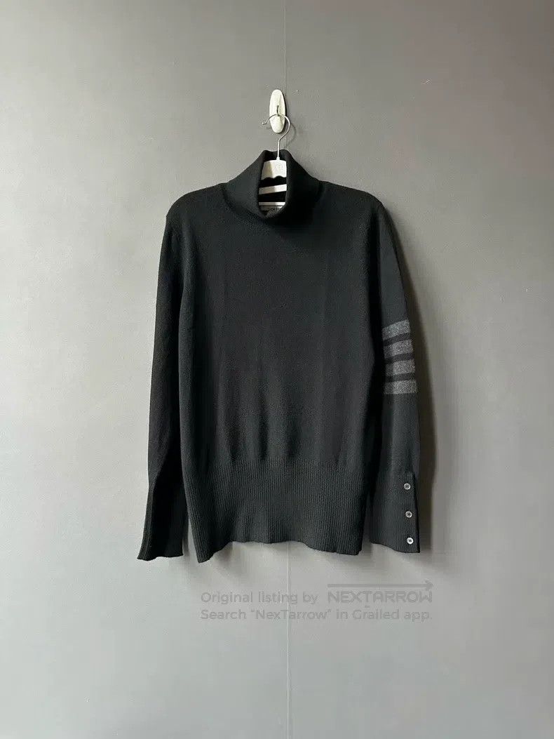 Thom Browne Thom Browne Black limited edition high collar cashmere swe Size US M / EU 48-50 / 2 - 1 Thumbnail