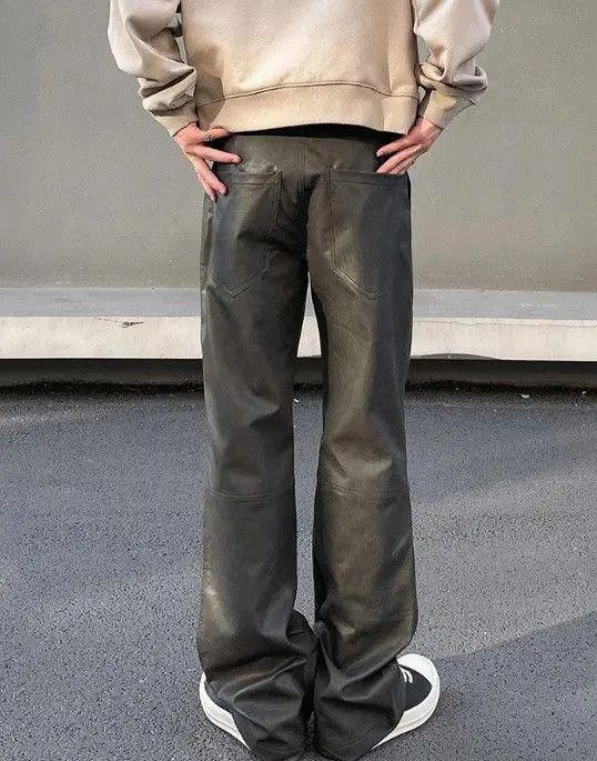 VIBE Panel PU Leather Stacked Flare Pants Size US 33 - 8 Thumbnail
