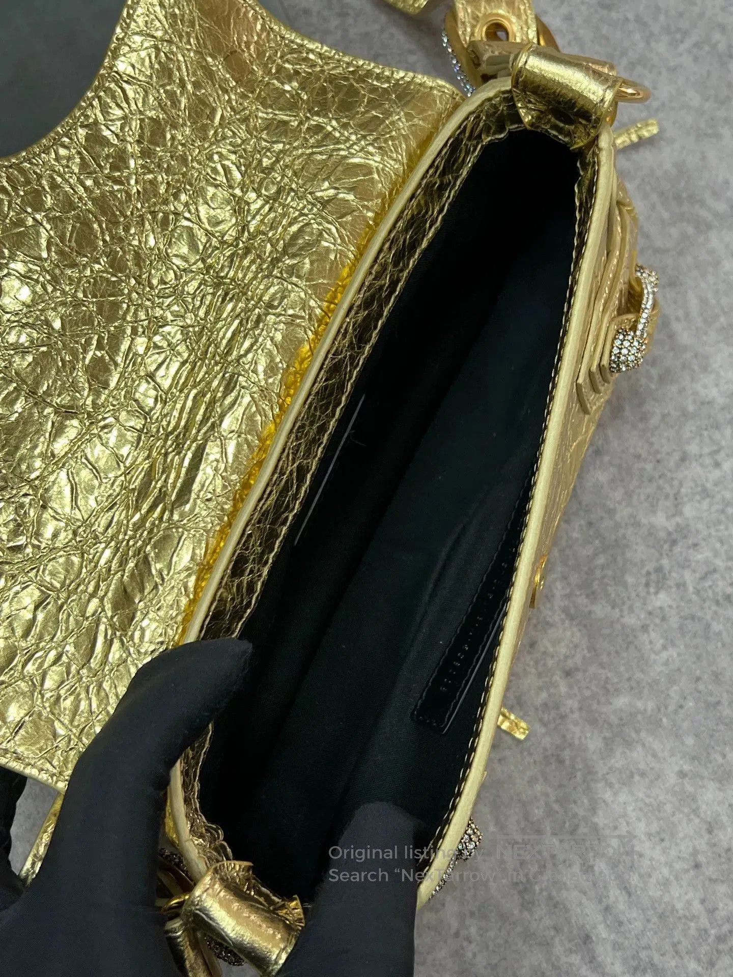 Balenciaga Balenciaga Gold Crystal Lecagole Bag. Size ONE SIZE - 6 Thumbnail