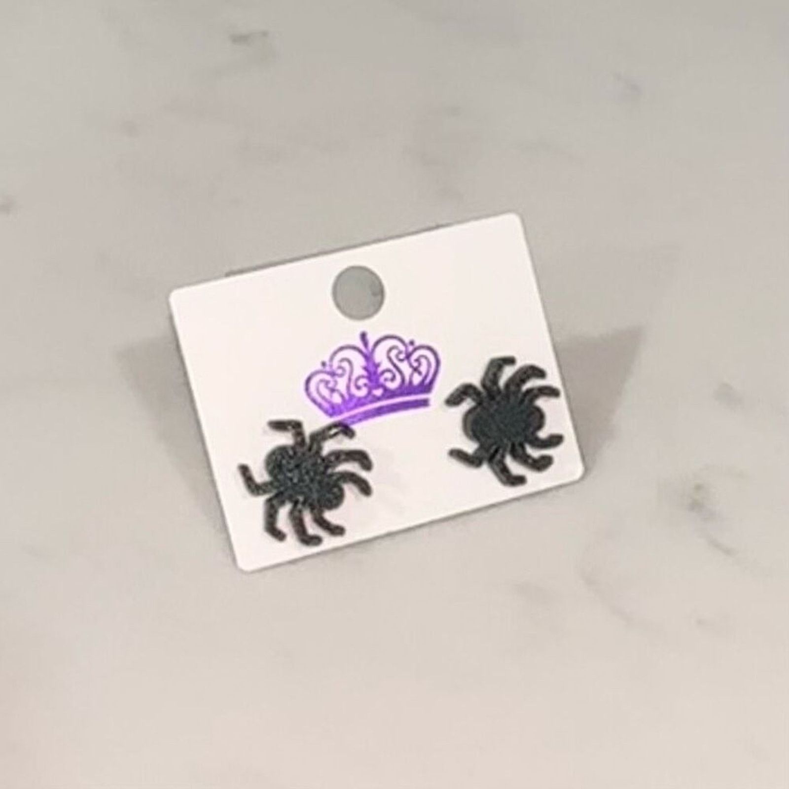 Other Spooky Black Glitter Spider Earrings | Sz OS, NWOT Size ONE SIZE - 4 Thumbnail