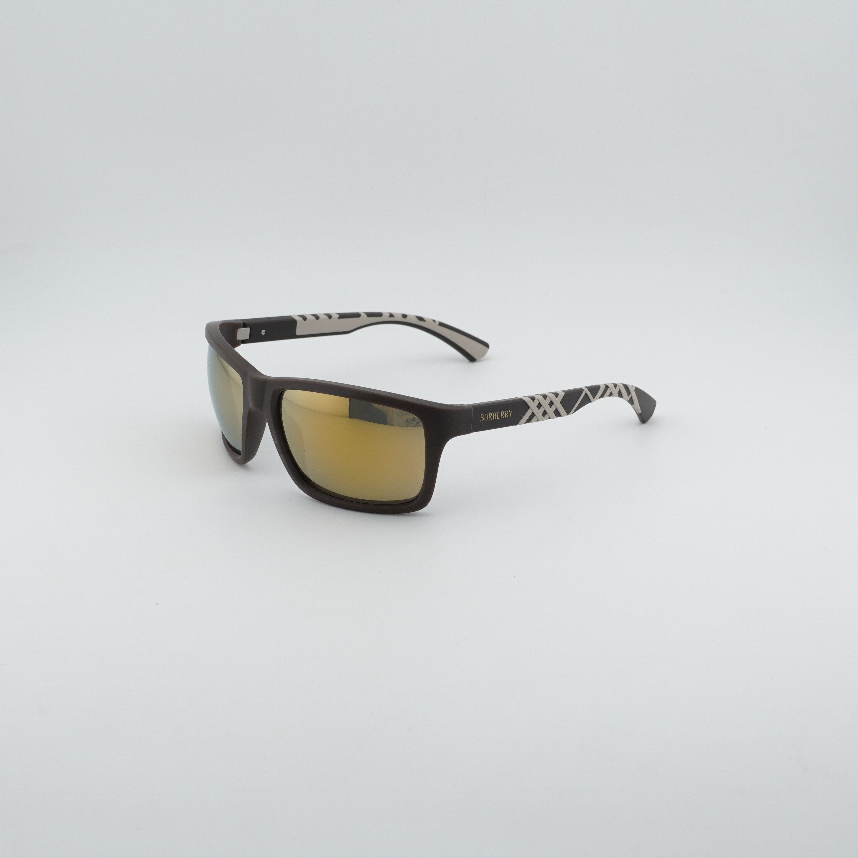 Burberry Burberry BE4483 42345A Sunglasses Brown Rectangle Frame Size ONE SIZE - 1 Thumbnail