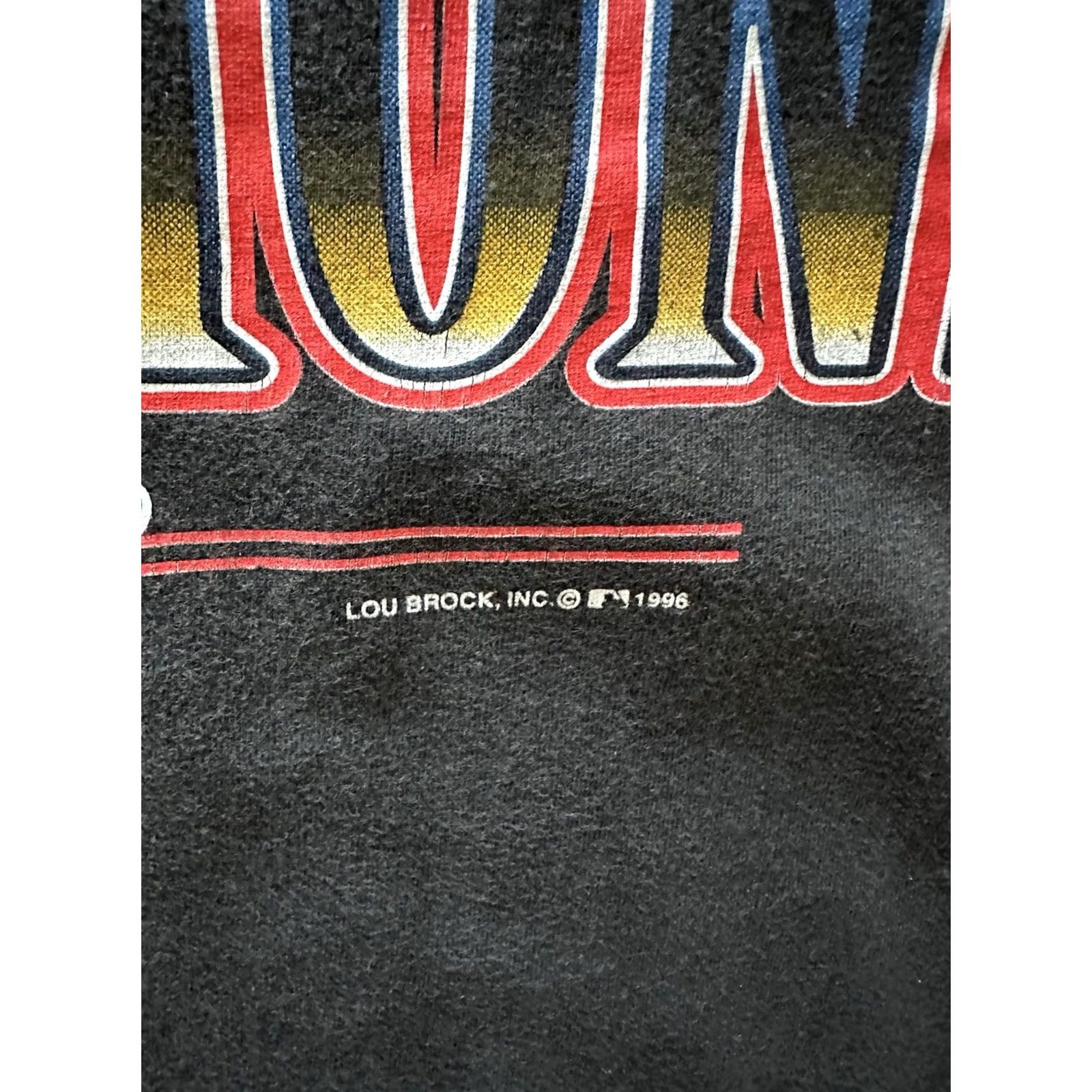 Vintage VINTAGE 90s New York Yankees 1996 World Champion T-Shirt Single Stitch XL Black Size US XL / EU 56 / 4 - 3 Thumbnail