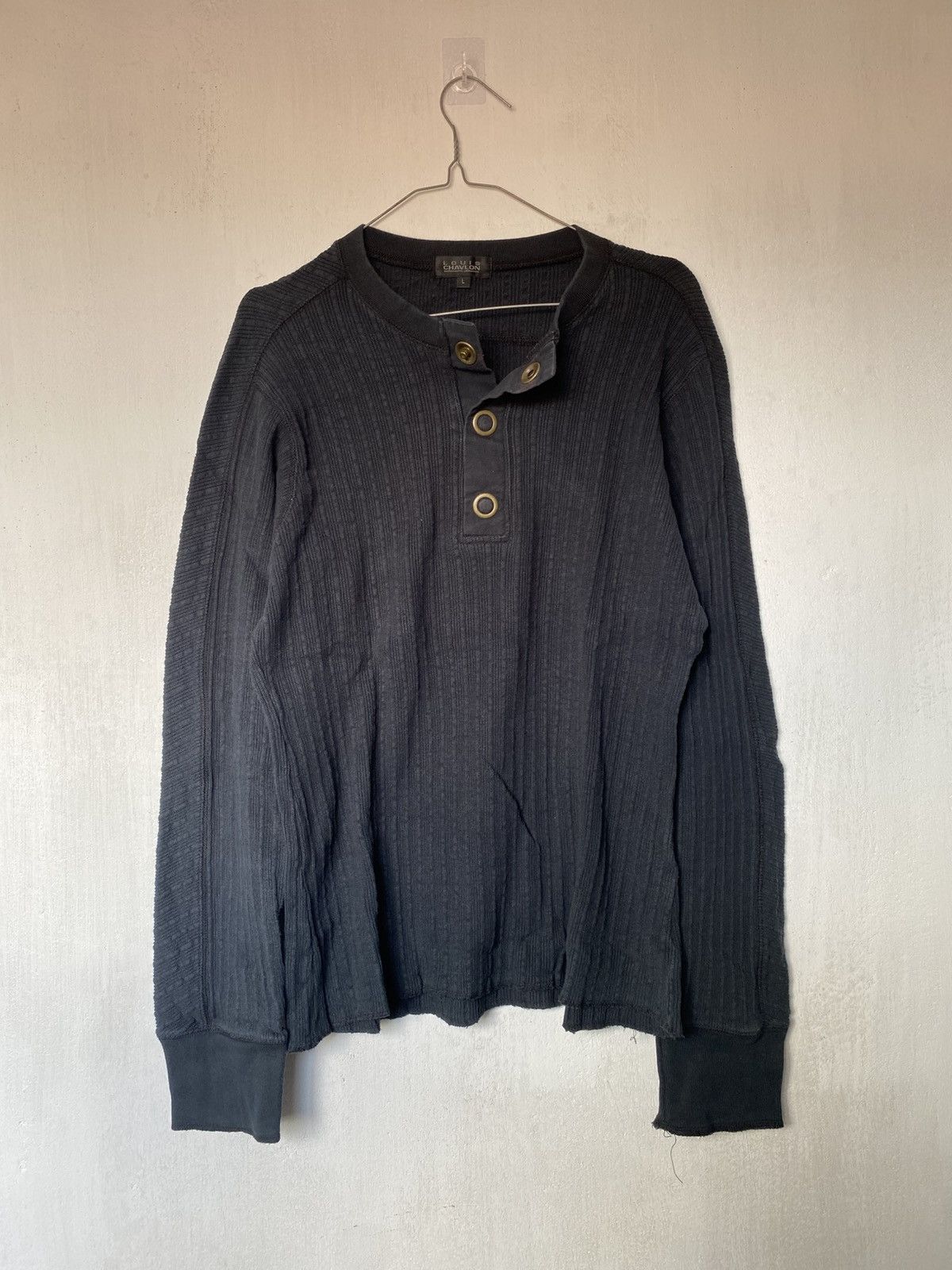 If Six Was Nine × Japanese Brand × Le Grande Bleu (L.G.B.) Louis Chavlon Big Button Longsleeve Rick Owens Style Size US M / EU 48-50 / 2 - 1 Thumbnail