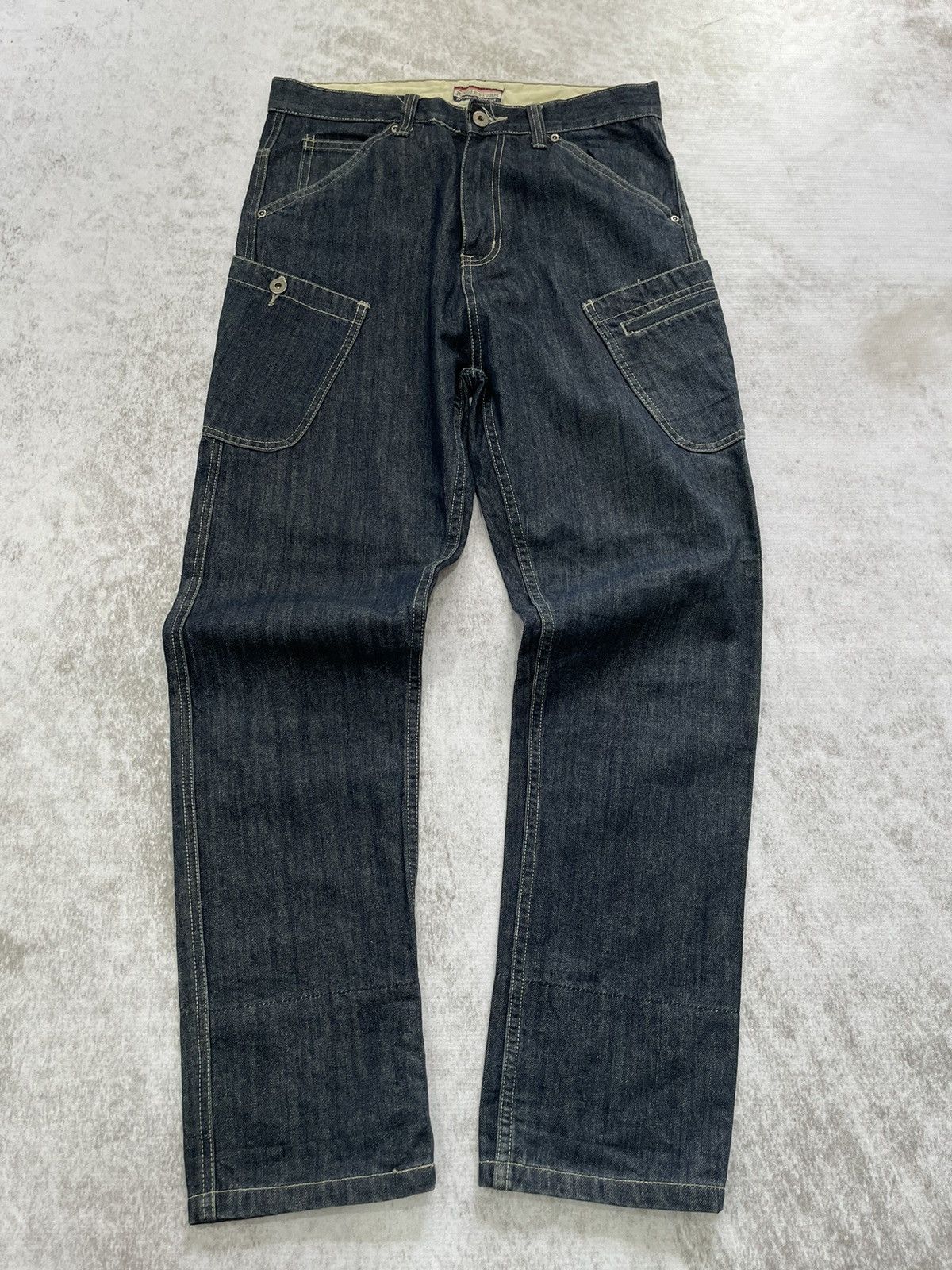 2000s junggle storm denim pants y2k style
