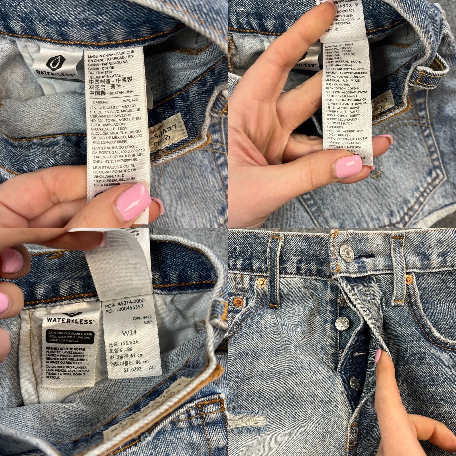 Levi's Levi's Womens Denim Shorts Hot Pants W24 UK 4 2 Tone Blue Cut Offs Premium E Denim Shorts Womens Regular 24in Blue 4/Levis Women Medium Wash 2 Tone? Size 27" / US 4 / IT 40 - 8 Thumbnail