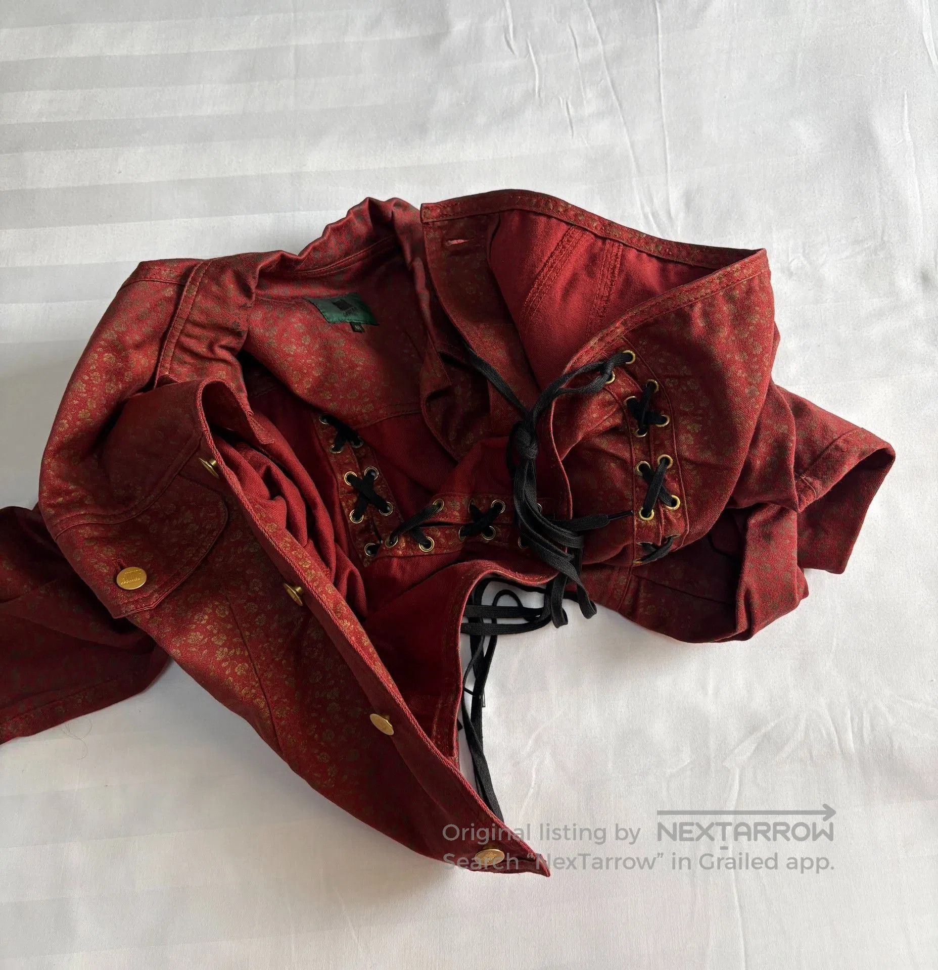 Jean Paul Gaultier Jean Paul Gaultier Red Floral Ribbon Jacket. Size M / US 6-8 / IT 42-44 - 9 Thumbnail