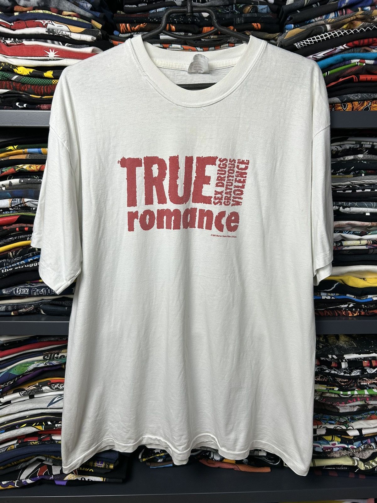 Vintage Vintage 90s True Romance 1995 Sex Grugs Movie T shirt Size US XL / EU 56 / 4 - 1 Thumbnail