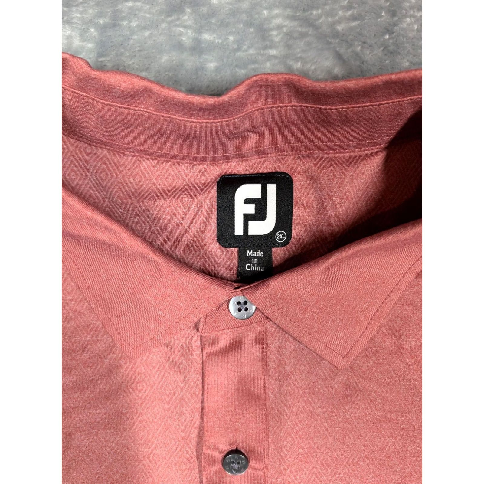 Footjoy FootJoy Polo Shirt Mens 2XL Diamond Pattern Golf KNK Embroidered Performance Size US XXL / EU 58 / 5 - 4 Thumbnail