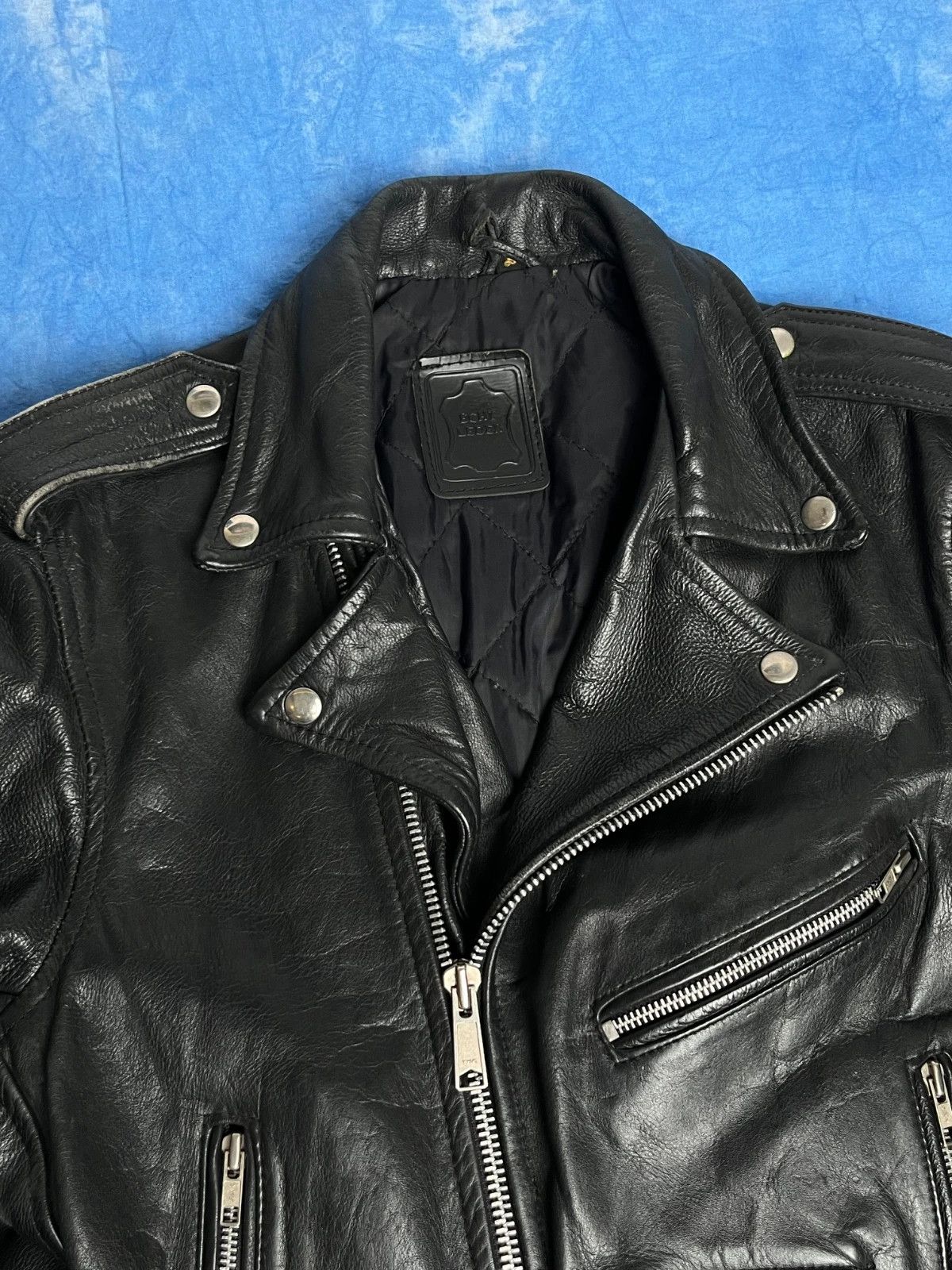 Vintage Vintage 90s Avant Garde Real Leather Ramones Jacket Size US S / EU 44-46 / 1 - 5 Thumbnail