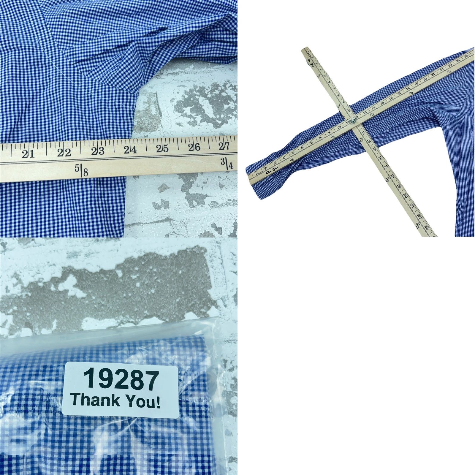 Ralph Lauren Ralph Lauren Shirt Men XL Blue White Button Up Custom Fit Mini Check Gingham A87 Size US XL / EU 56 / 4 - 8 Thumbnail