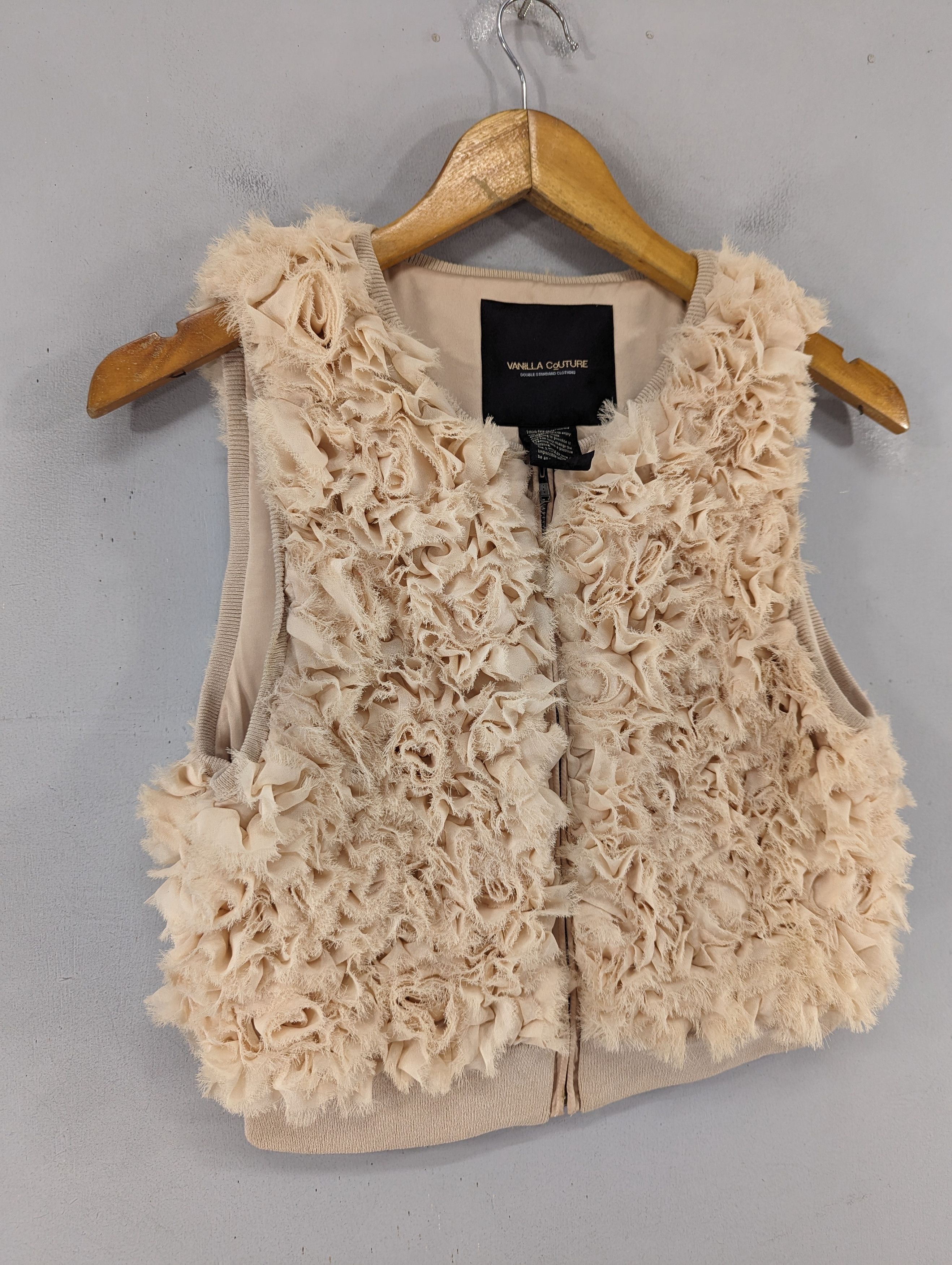Japanese Brand Vanilla Couture Japanese Brand Cropped Vest Jacket Size XS / US 0-2 / IT 36-38 - 3 Thumbnail
