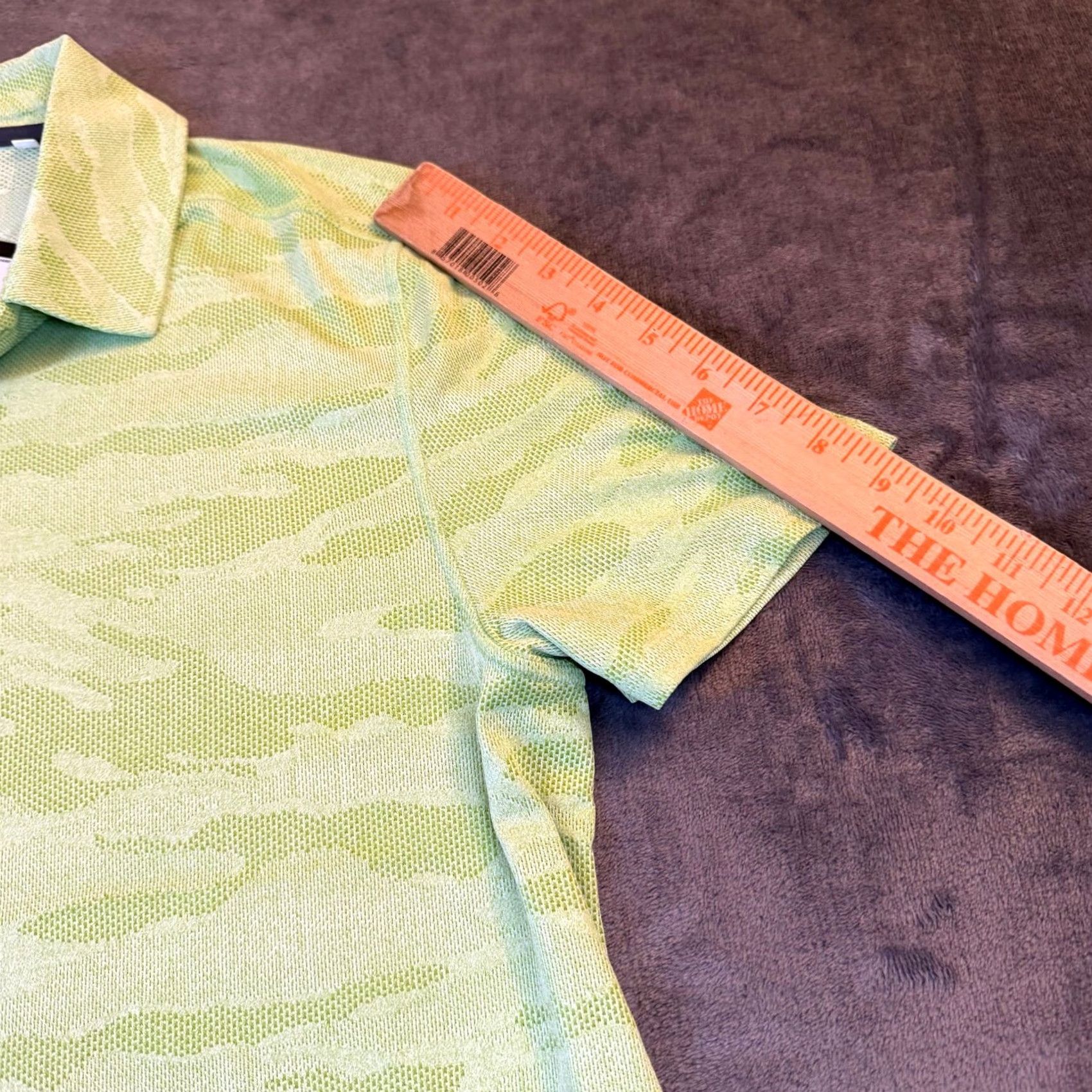 Vintage DSG Polo Shirt Camouflage Short Sleeve Mens M Green Jacquard Moisture Wicking Button Logo Golf Shirt Casual Activewear Shirt Size US M / EU 48-50 / 2 - 7 Thumbnail