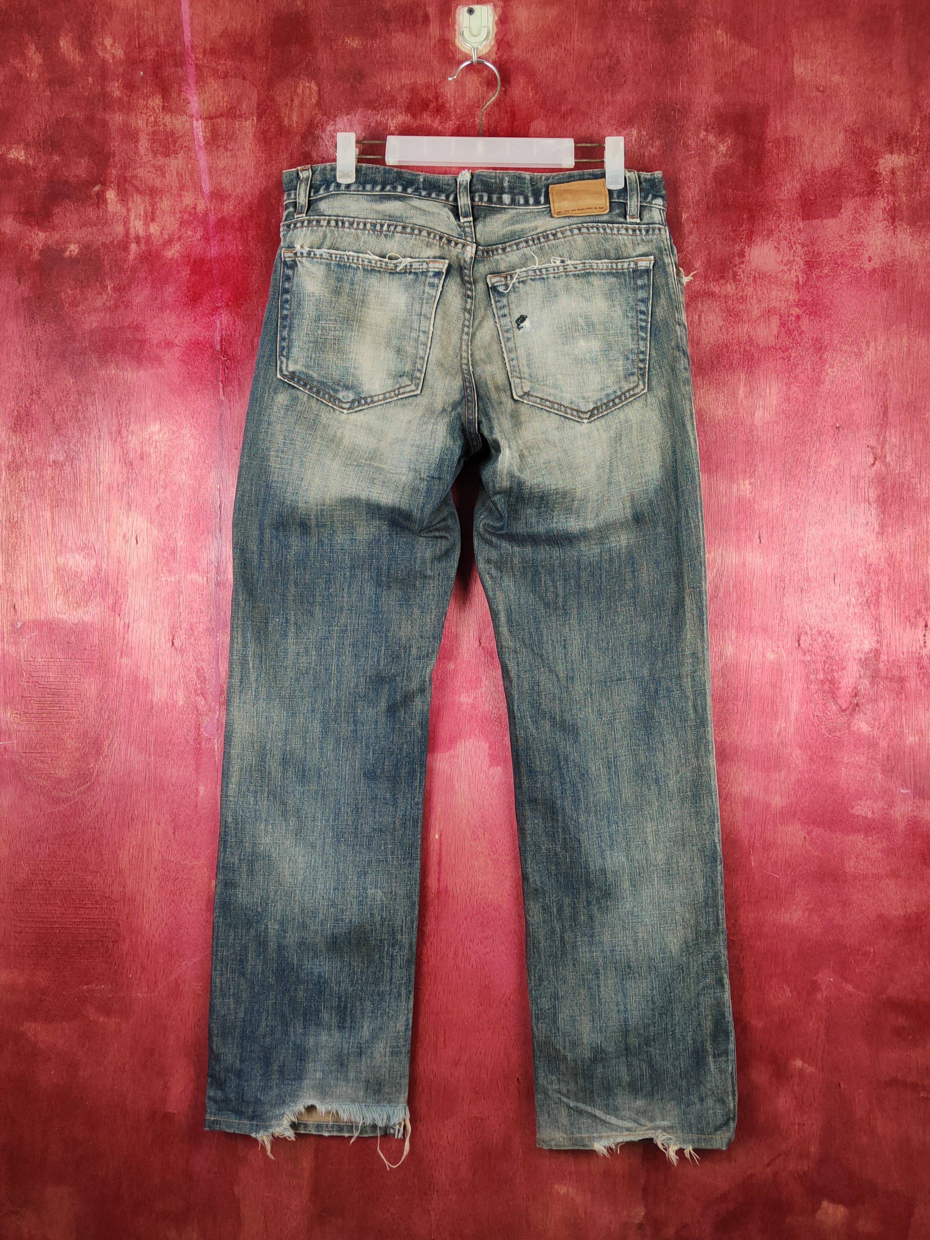 Gap Gap Dark Olive Faded Distressed Ripped Jeans #S2206/7 Size US 32 / EU 48 - 7 Thumbnail