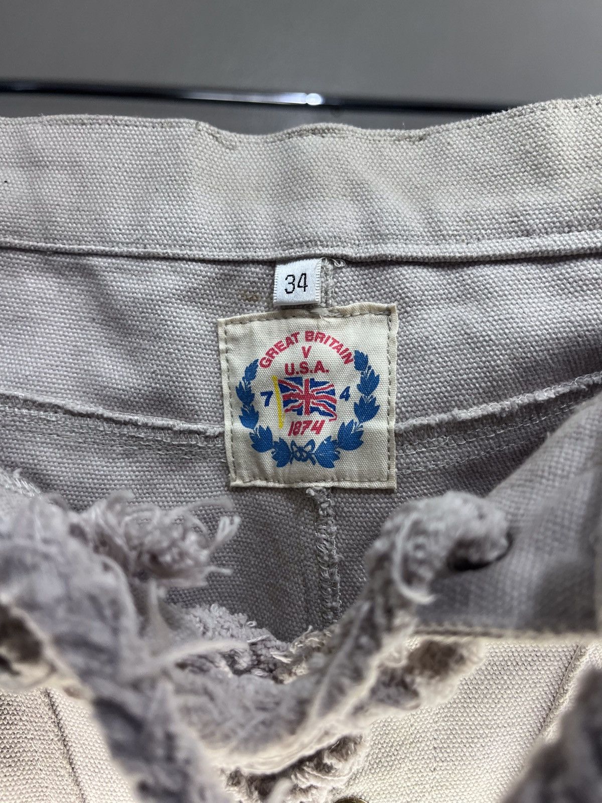 Vintage 74 is War Uniform Khaki Cargo Size US 34 / EU 50 - 3 Thumbnail