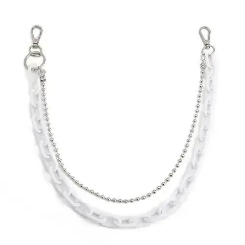 Jewelry 2 Layer Waist Belt Pant Acrylic Chains Size ONE SIZE - 4 Thumbnail