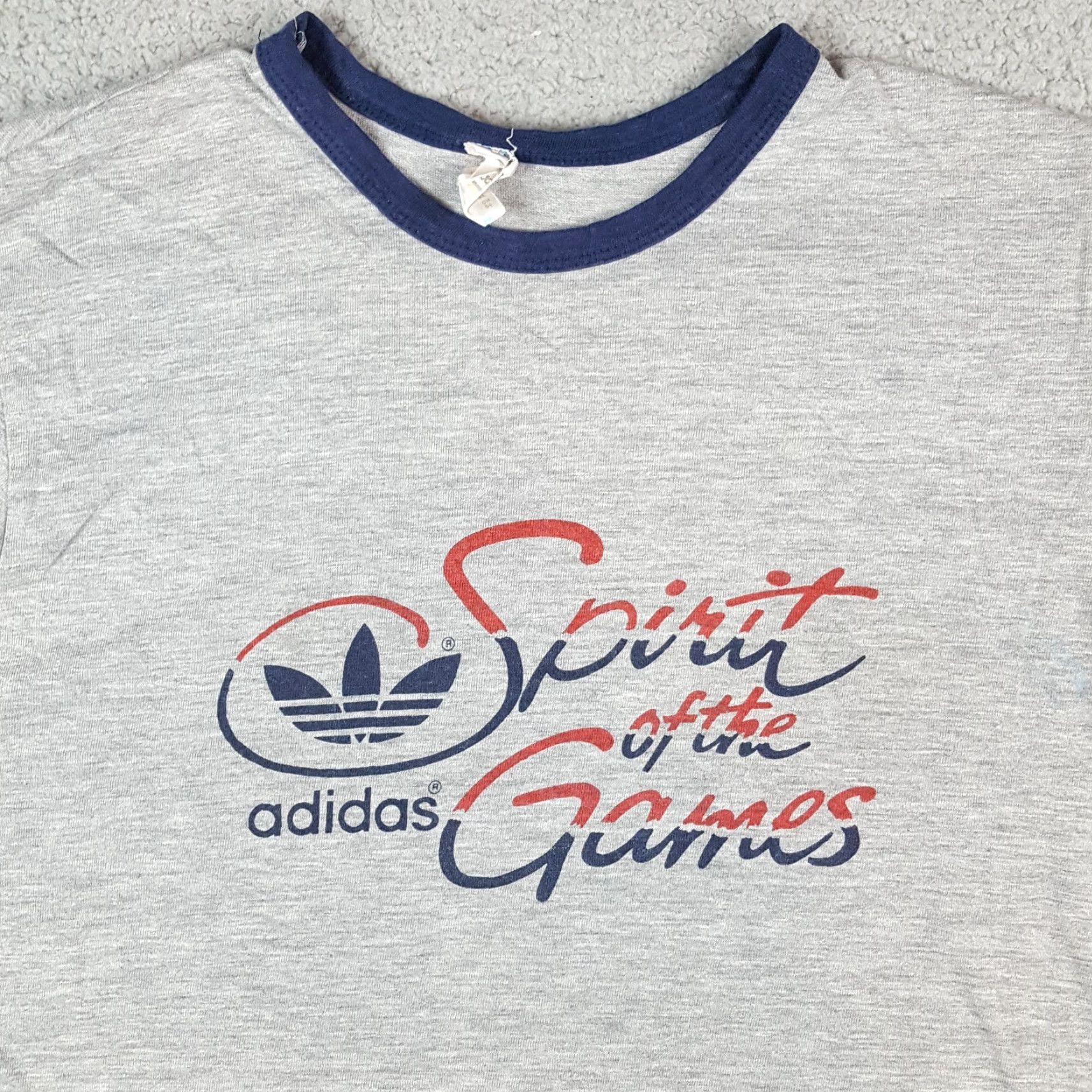 Adidas VINTAGE adidas Spirit Of The Games Olympics 1984 Men's Size M Gray T Shirt Size US M / EU 48-50 / 2 - 2 Thumbnail