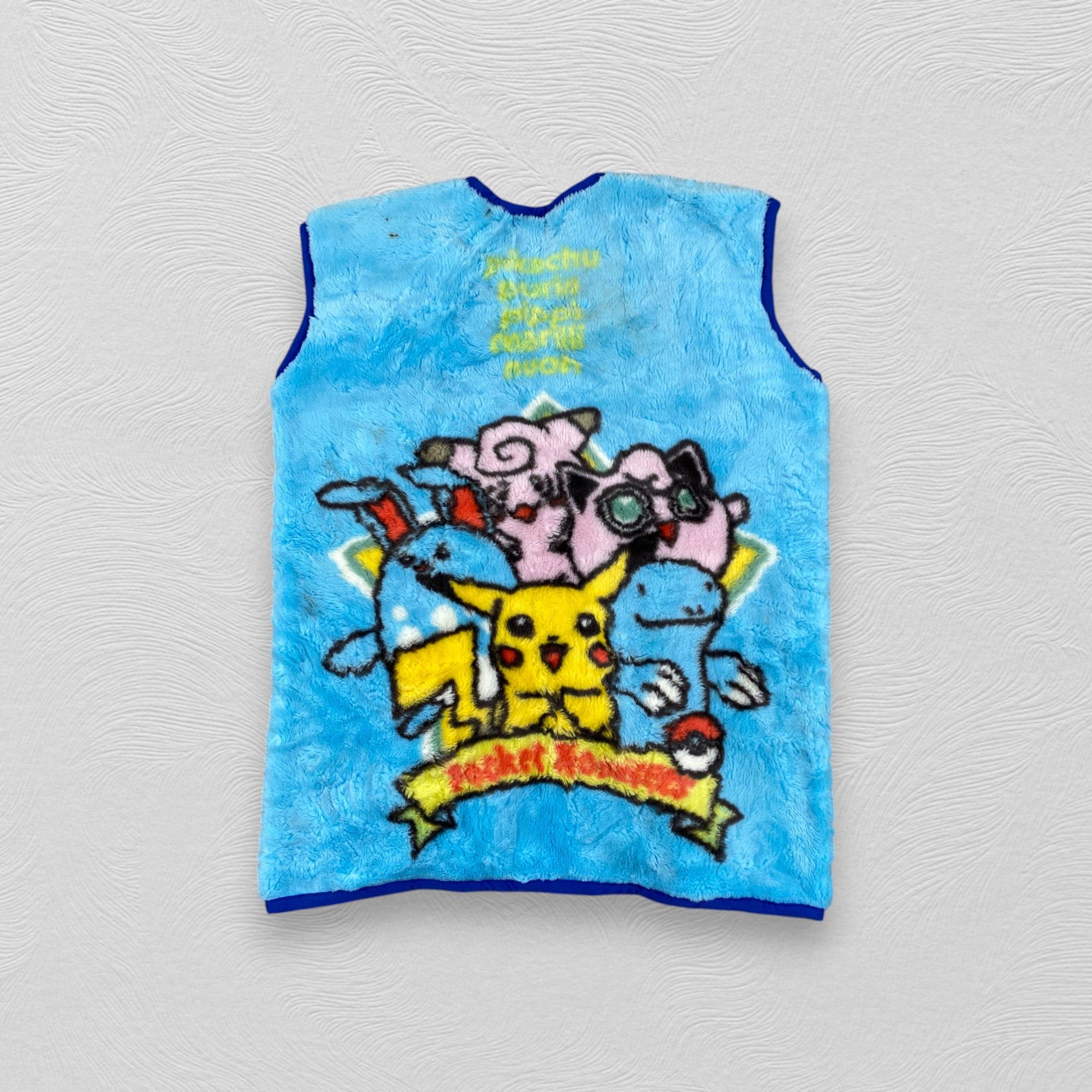 Japanese Brand Vintage Pocket Monsters Pokemon Fleece Vest- J487 Size US M / EU 48-50 / 2 - 2 Thumbnail