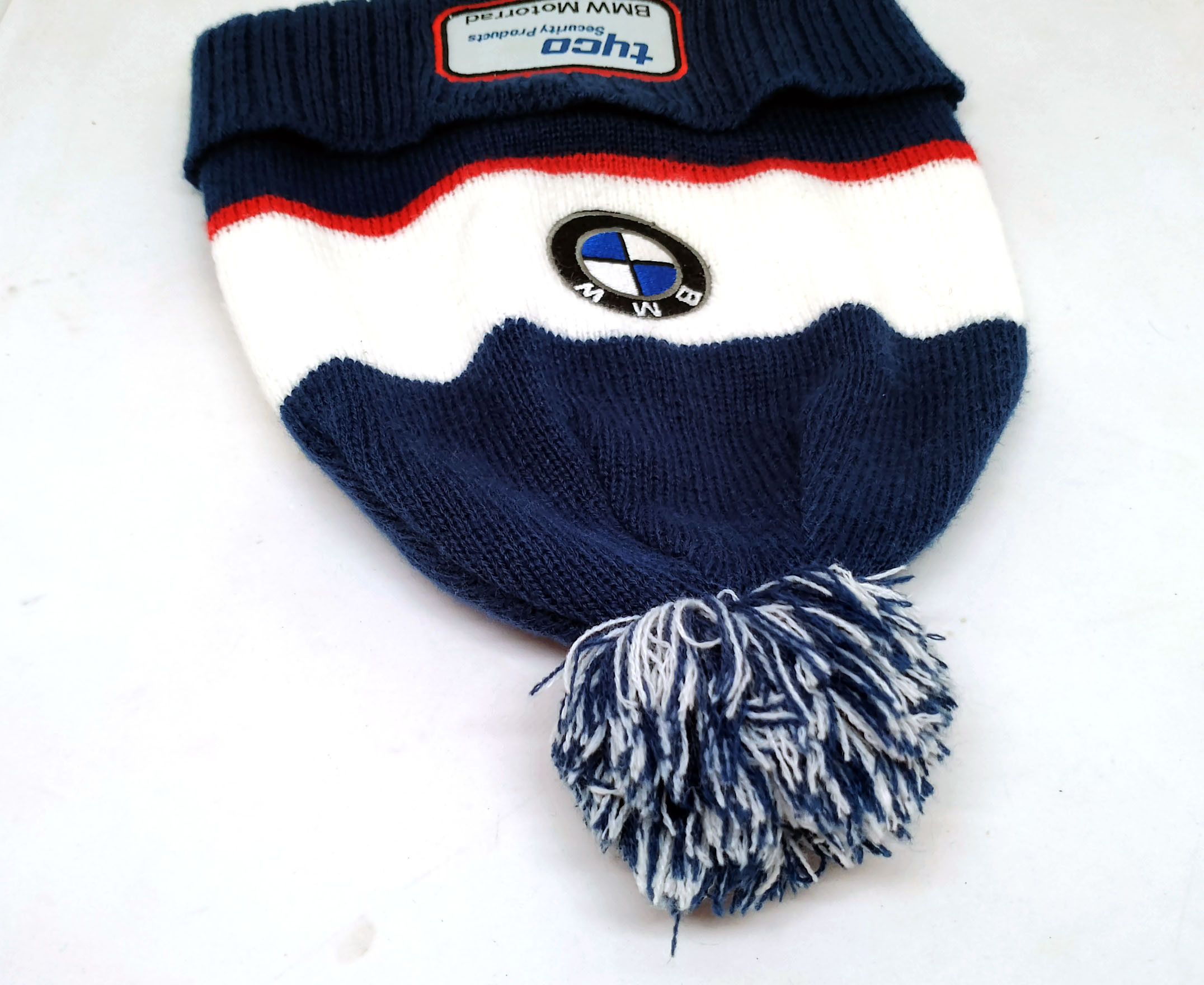 BMW BMW Motorrad Tyco Beanie Knit Hat Blue Red White Size ONE SIZE - 4 Thumbnail