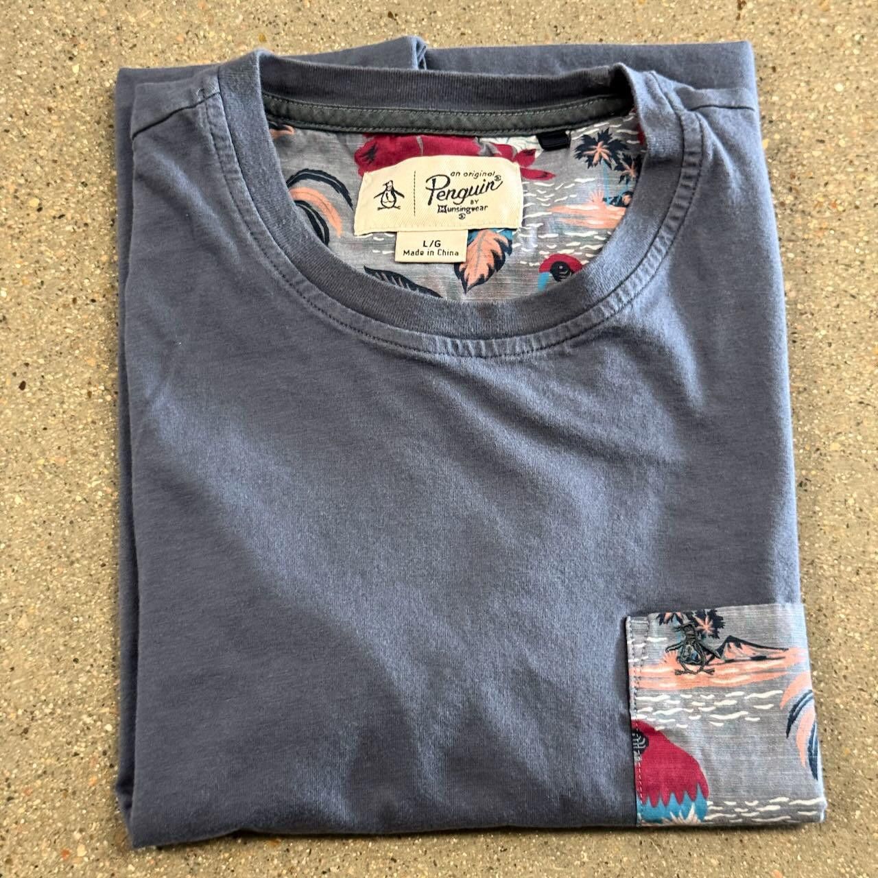 Original Penguin Penguin Tropical Pocket Tee Casual Summer T-Shirt Men's L Size US L / EU 52-54 / 3 - 6 Thumbnail
