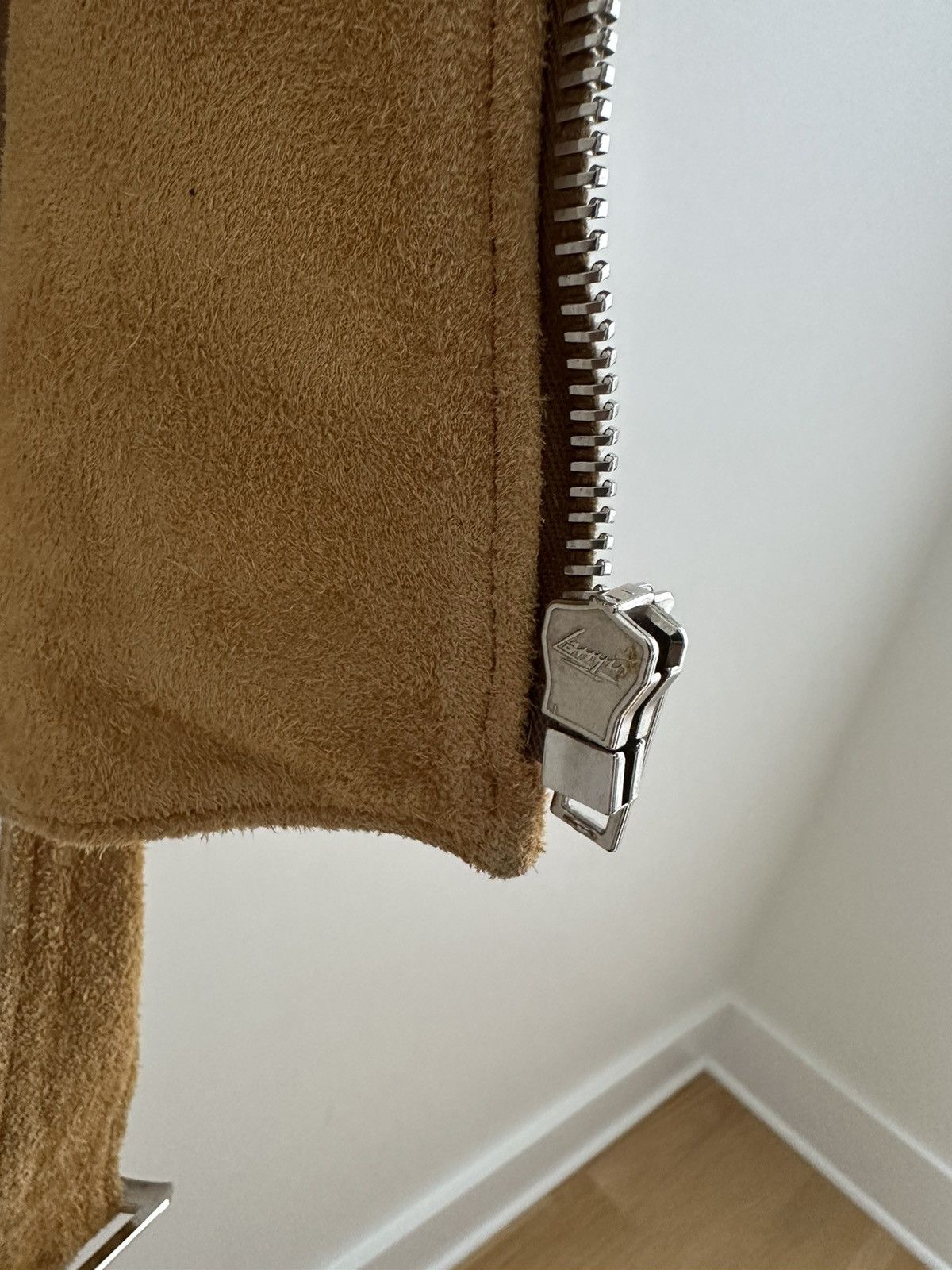 Unused Biker jacket in calf suede Size US XL / EU 56 / 4 - 4 Thumbnail