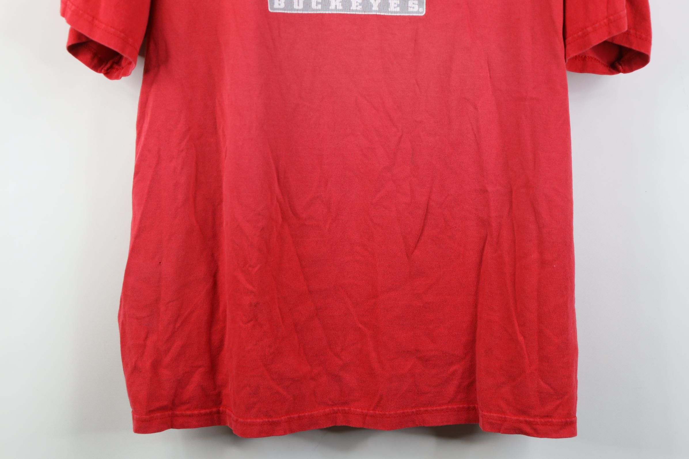 Vintage Vintage 90s Spell Ohio State University T-Shirt Red Cotton Size US XL / EU 56 / 4 - 3 Thumbnail