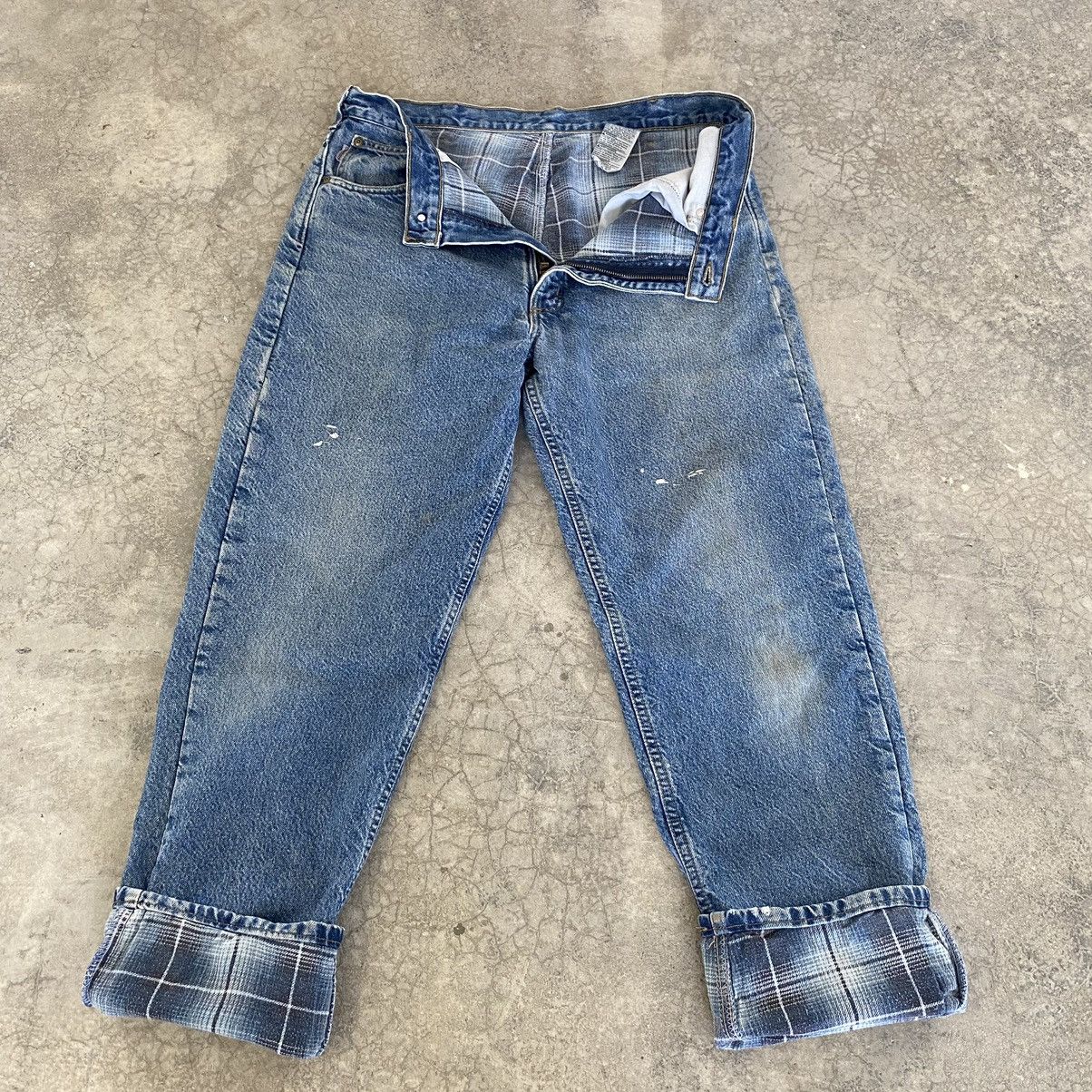Carhartt VTG Carhartt Blanket Lined Relaxed Fit Blue Jeans Size US 35 - 3 Thumbnail