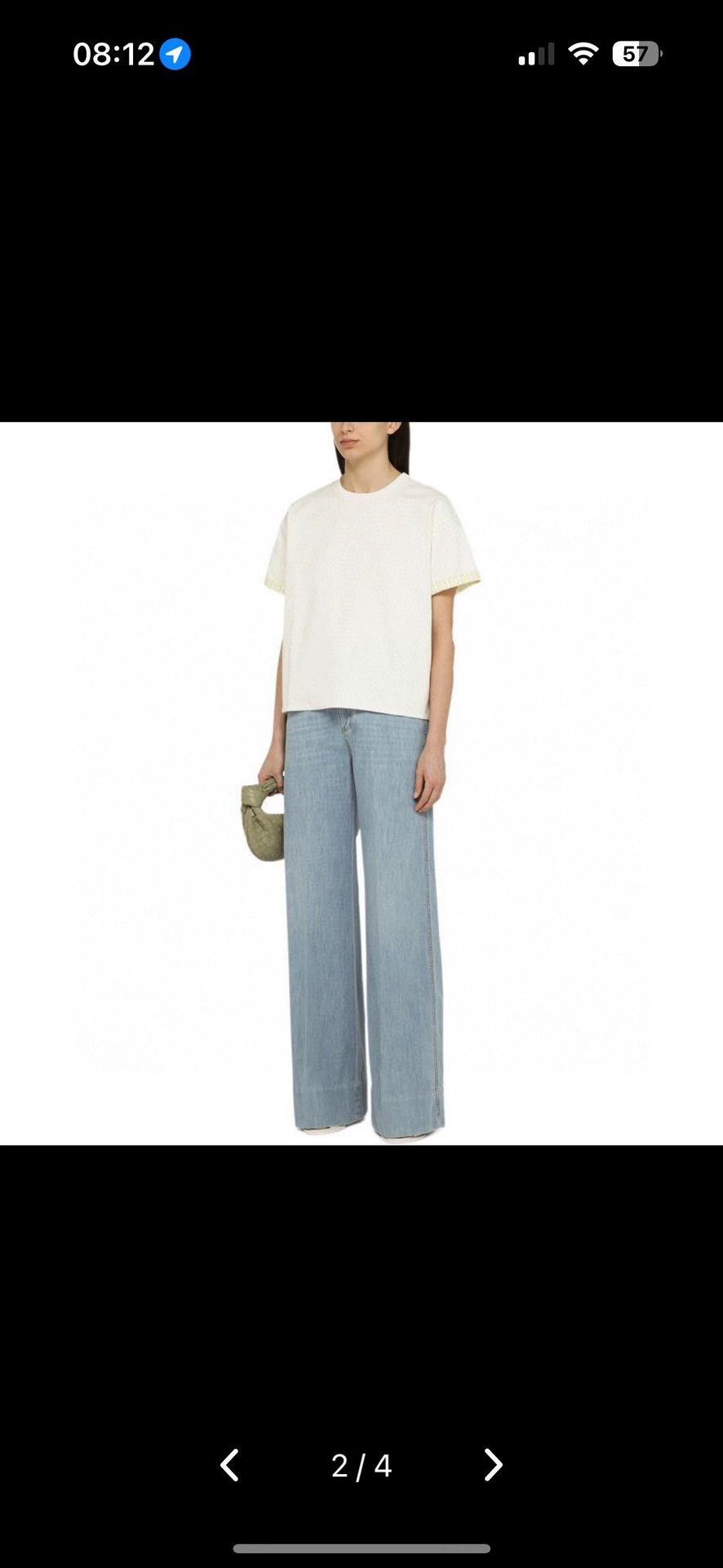Bottega Veneta Bottega Veneta White Cotton Embroidered T-Shirt Size US S / EU 44-46 / 1 - 9 Thumbnail
