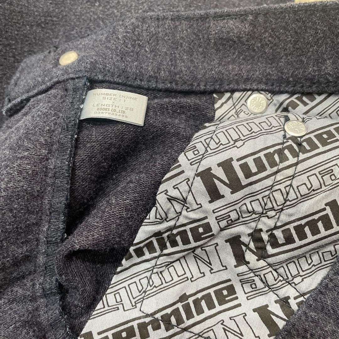 Number (N)ine Straight Leg Wool Pants Size US 30 / EU 46 - 6 Thumbnail