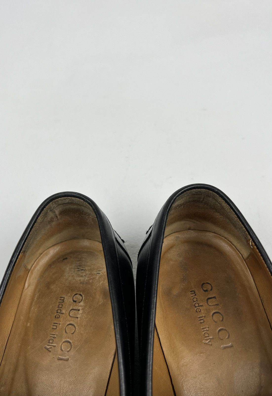 Gucci GUCCI Loafers Leather GG Monogram Canvas Embossed Logo Black Size US 7.5 / EU 40-41 - 17 Thumbnail