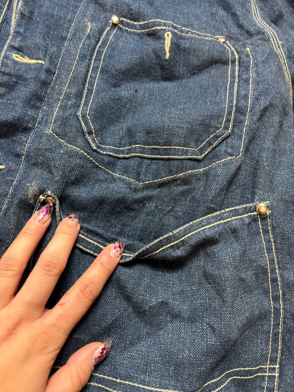 Japanese Brand × Vintage Vintage Y2K Idols South Side 90s Denim Jacket Religion Style Size US L / EU 52-54 / 3 - 5 Thumbnail