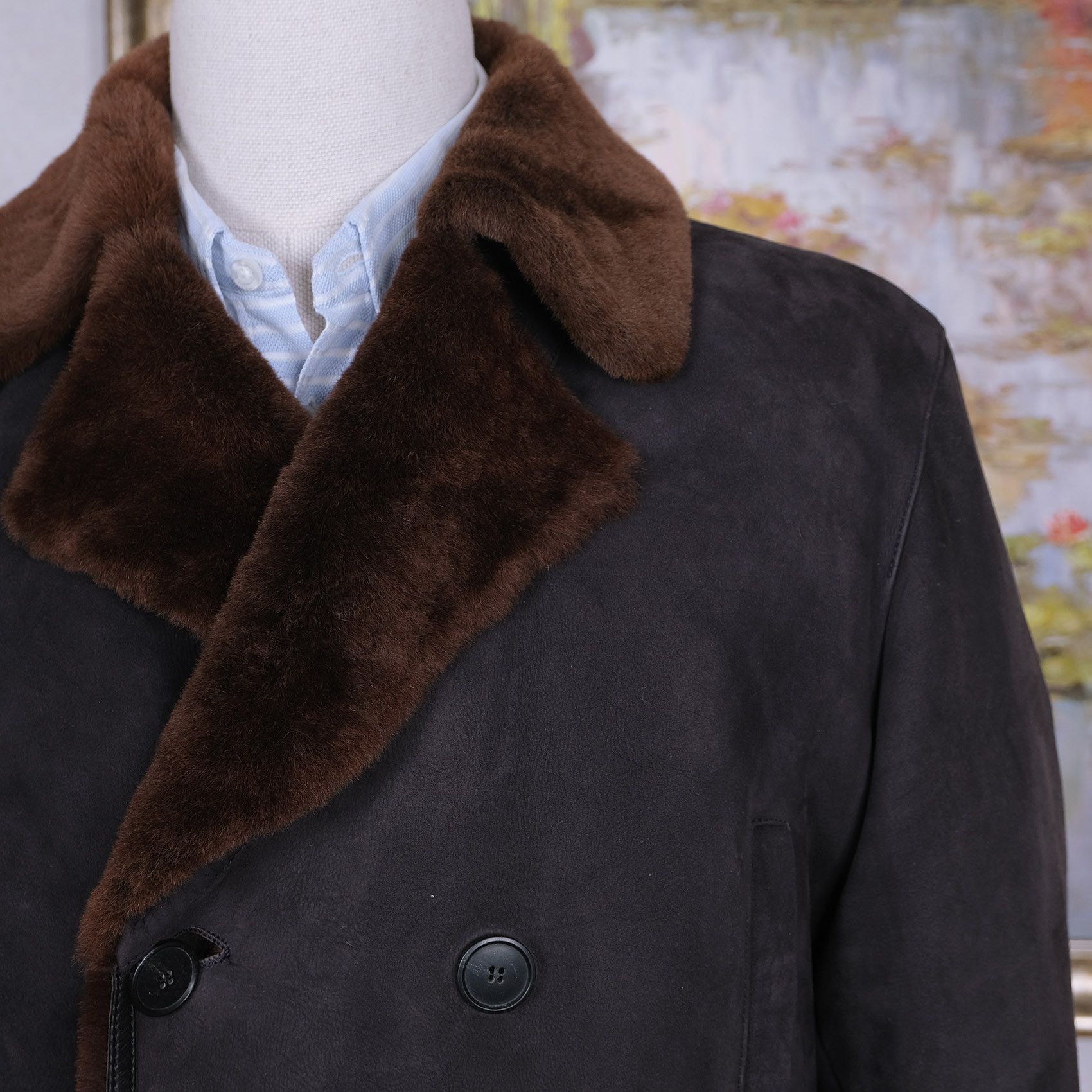 VERRI Verri, brown shearling jacket, size 40, sheep fur Size US M / EU 48-50 / 2 - 2 Thumbnail