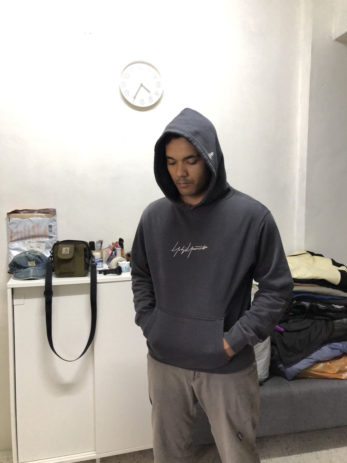 Yohji Yamamoto Rare❗️Yohji Yamamoto x New Era Embroidery Hoodie Size US L / EU 52-54 / 3 - 15 Thumbnail