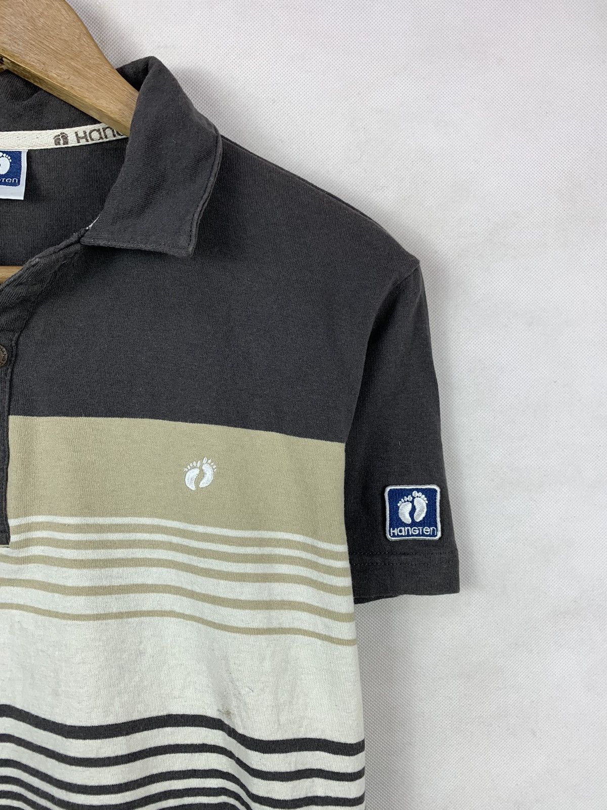 Hang Ten Steals! Hang Ten Vintage Style Stripes Polo Collar Tee Size US M / EU 48-50 / 2 - 2 Thumbnail