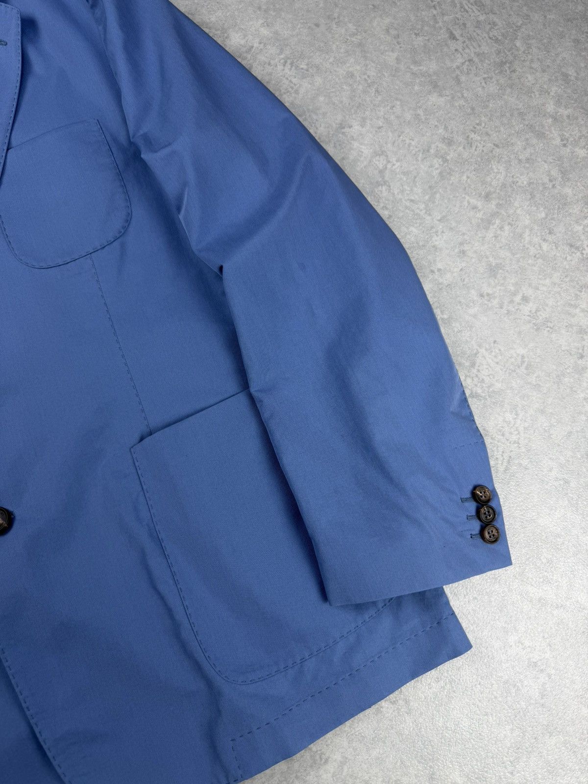 Colombo Colombo Italy Blue Blazer Cotton Silk Size 58 Size 48R - 4 Thumbnail