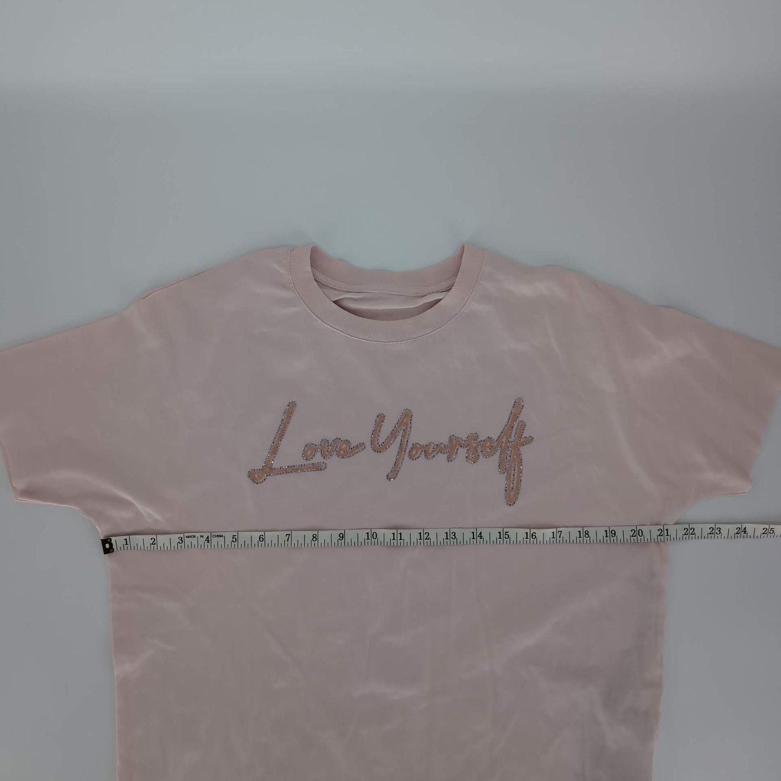 Zadig & Voltaire Zadig & Voltaire Pink Love Yourself Diamanté T-Shirt - Sz XS Size XS / US 0-2 / IT 36-38 - 9 Thumbnail