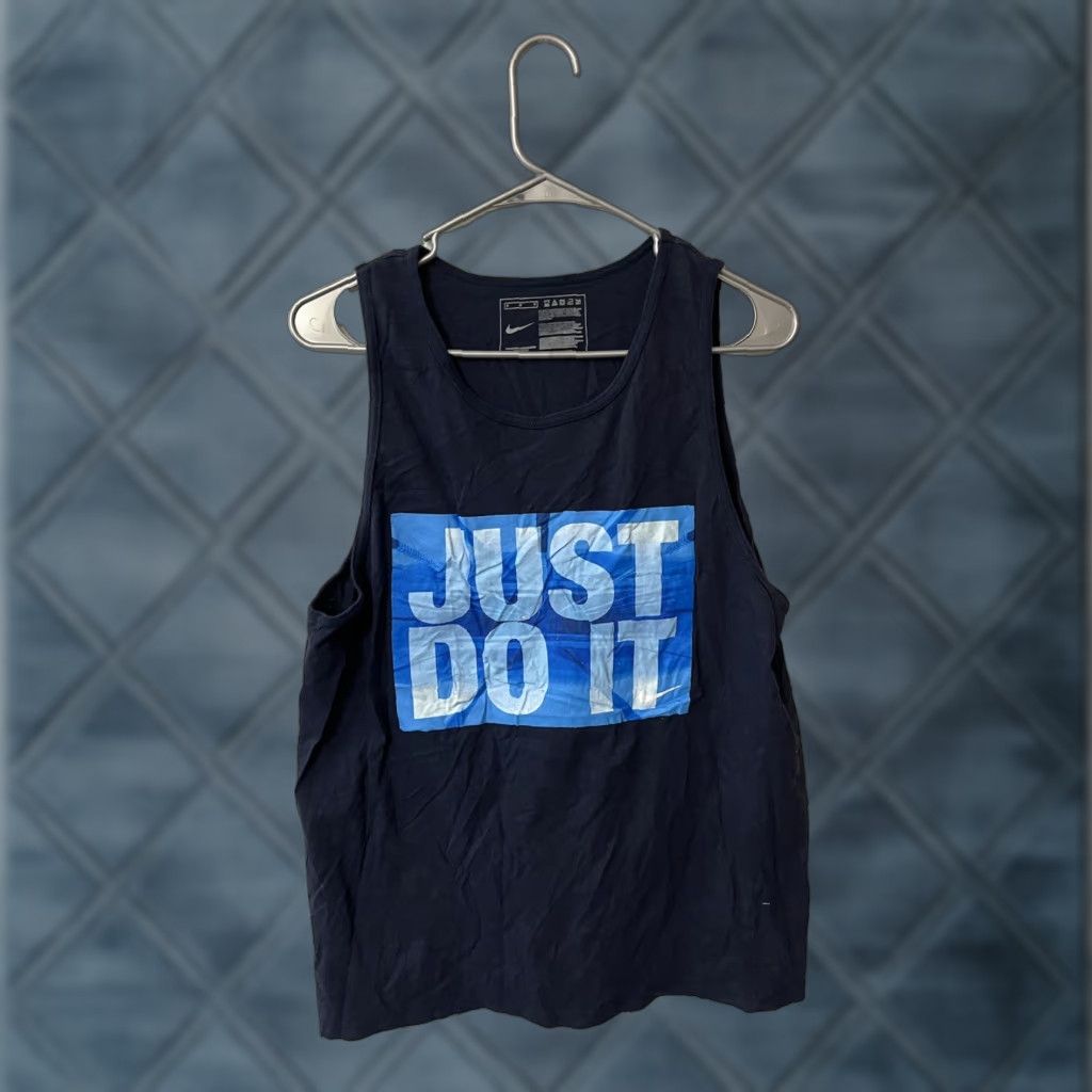 Nike VINTAGE Nike Swim Tank Top Mens M Blue Sleeveless Swoosh Beach Logo Y2K Muscle Shirt Size US M / EU 48-50 / 2 - 1 Thumbnail