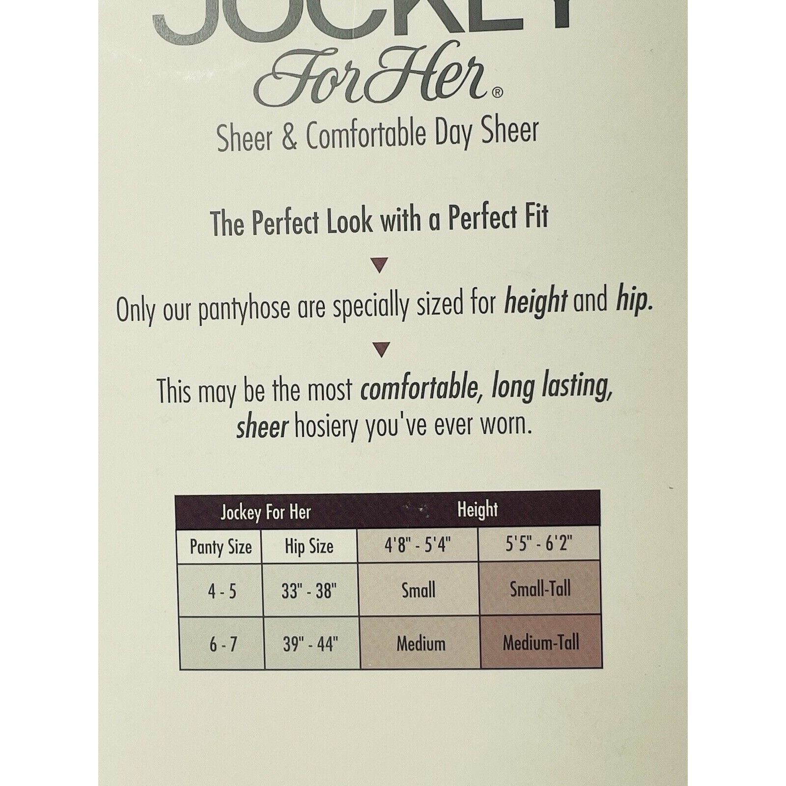 Jockey Antique White Jockey Control Top Pantyhose Nylons Sandalfoot Size ONE SIZE - 4 Thumbnail