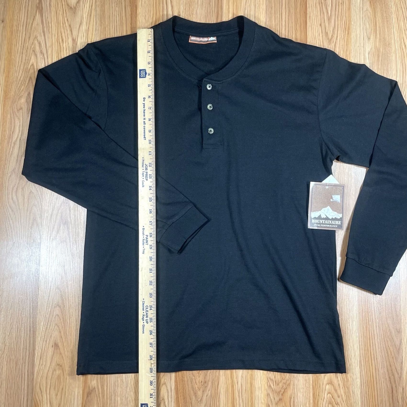 Vintage VINTAGE Mountainaire Henley Shirt Mens XL Extra Large Black Long Sleeve Cotton Blend NWT Size US XL / EU 56 / 4 - 3 Thumbnail