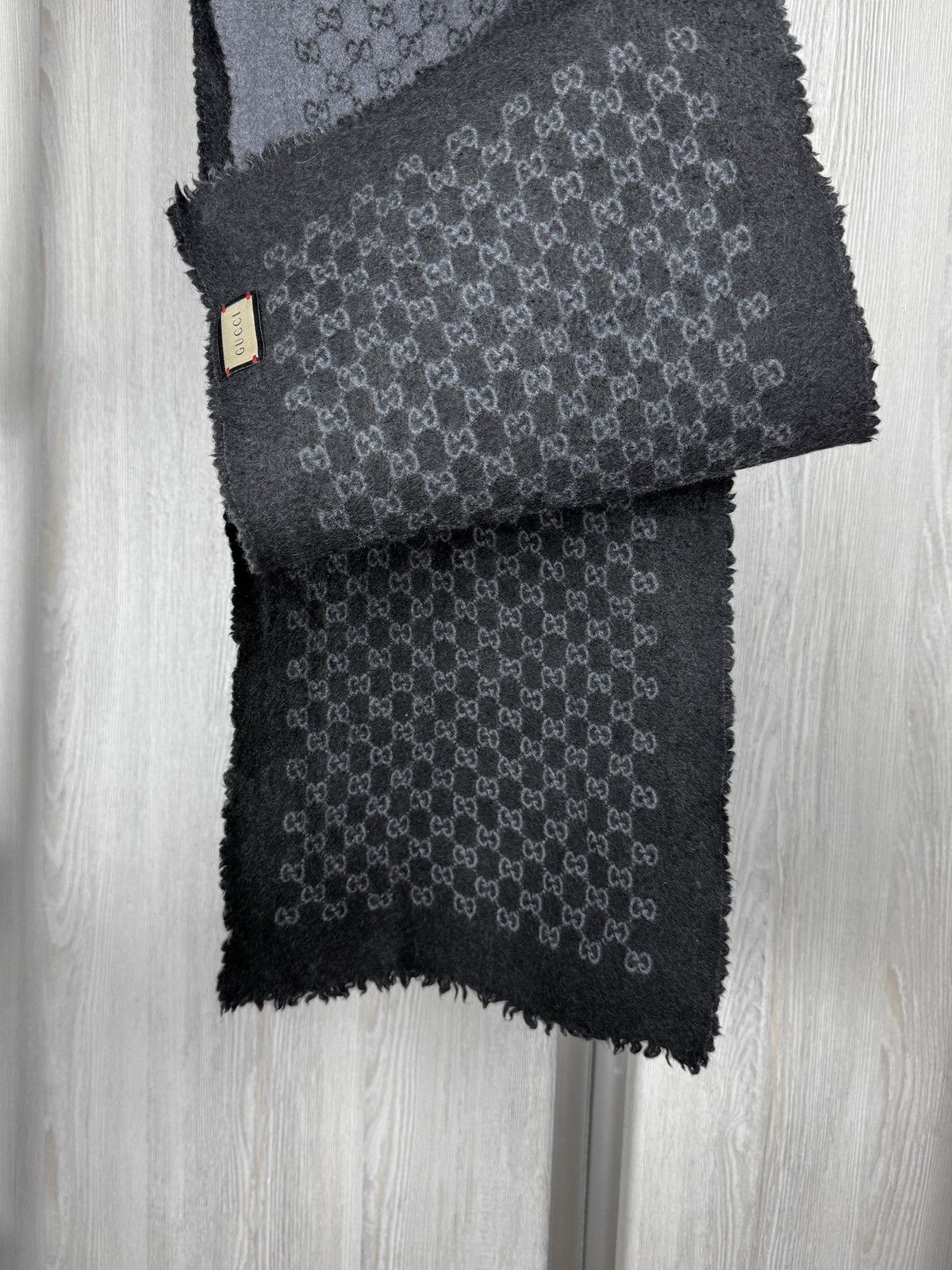 Gucci GUCCI GG Jacquard Wool Unisex Scarf Size ONE SIZE - 1 Thumbnail