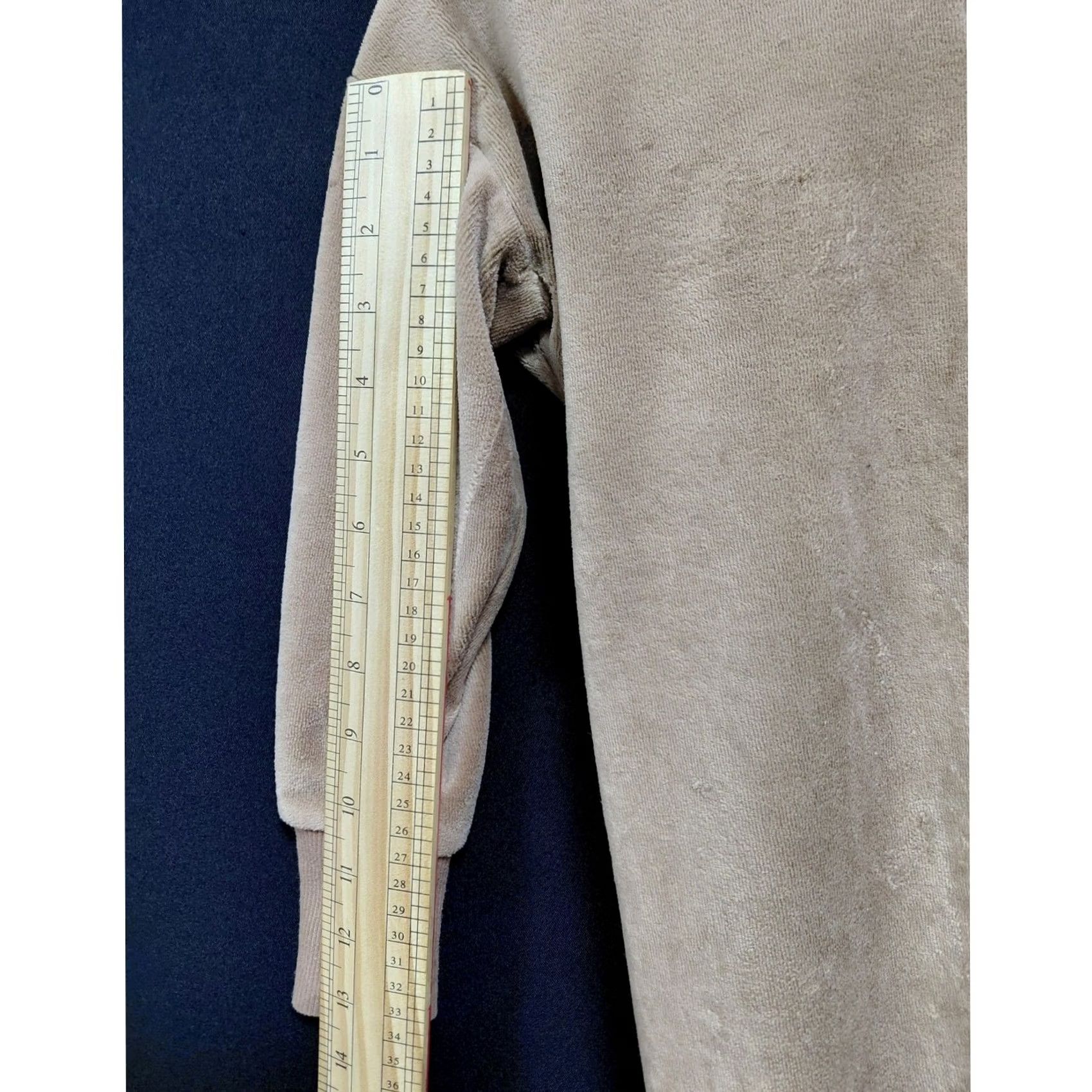 Vintage BLANC Cardigan Beige Solid Knit Cotton Blend Women Size 7 Long Sleeve V-Neck Regular Fit Lightweight Casual Spring Fall Size M / US 6-8 / IT 42-44 - 5 Thumbnail