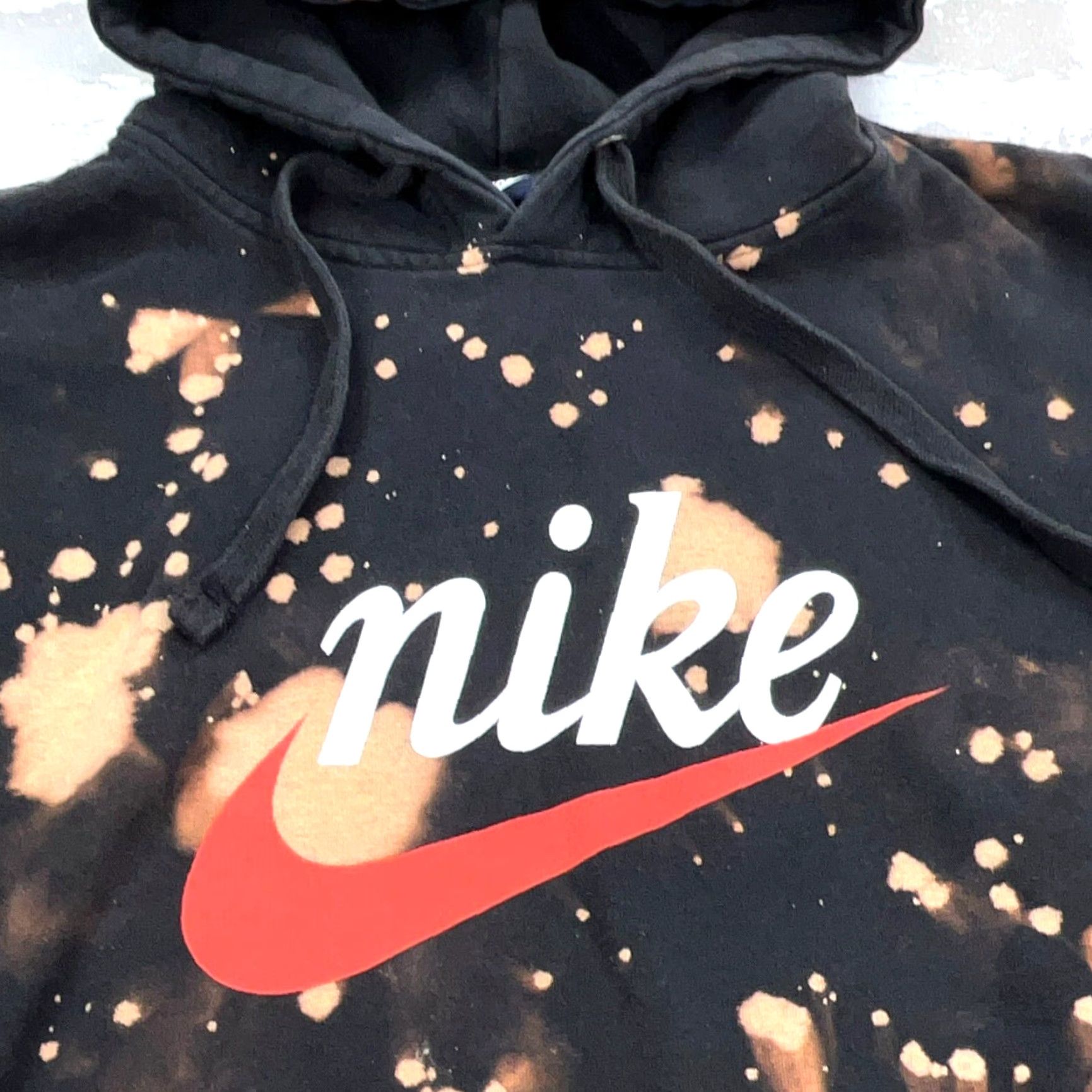 Nike Nike Hoodie Men Large Black Sweatshirt Center Swoosh Thrashed Bleached Size US M / EU 48-50 / 2 - 4 Thumbnail